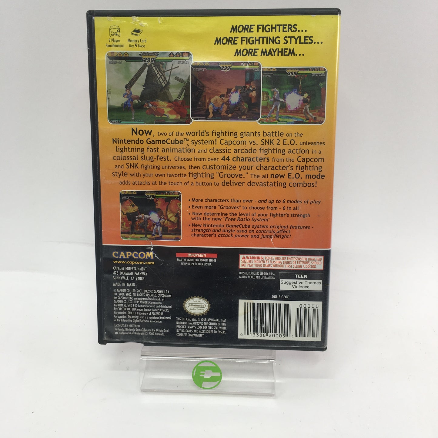 Capcom vs SNK 2 EO (Nintendo GameCube, 2002) No Manual, Tested and Working