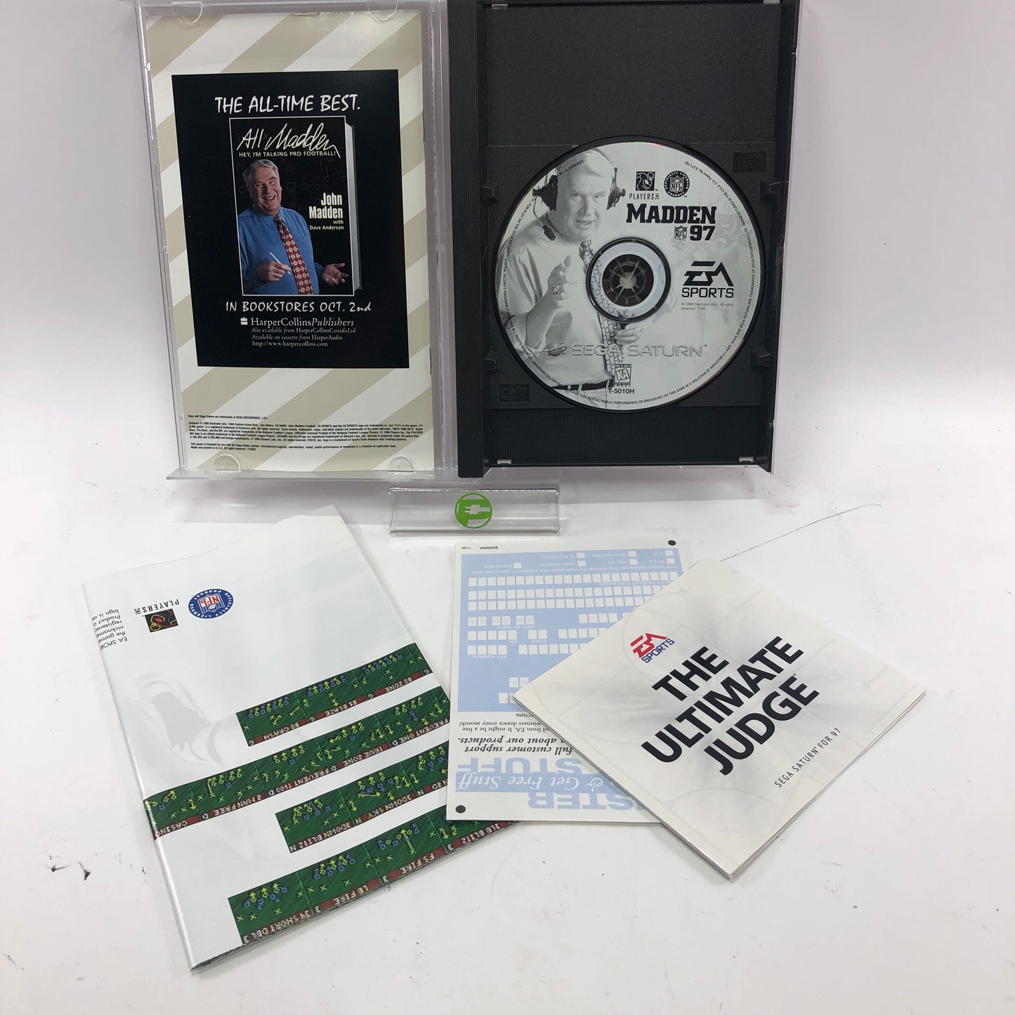 Madden 97 (Sega Saturn, 1996) Complete in Original Box w/ Inserts, CIB