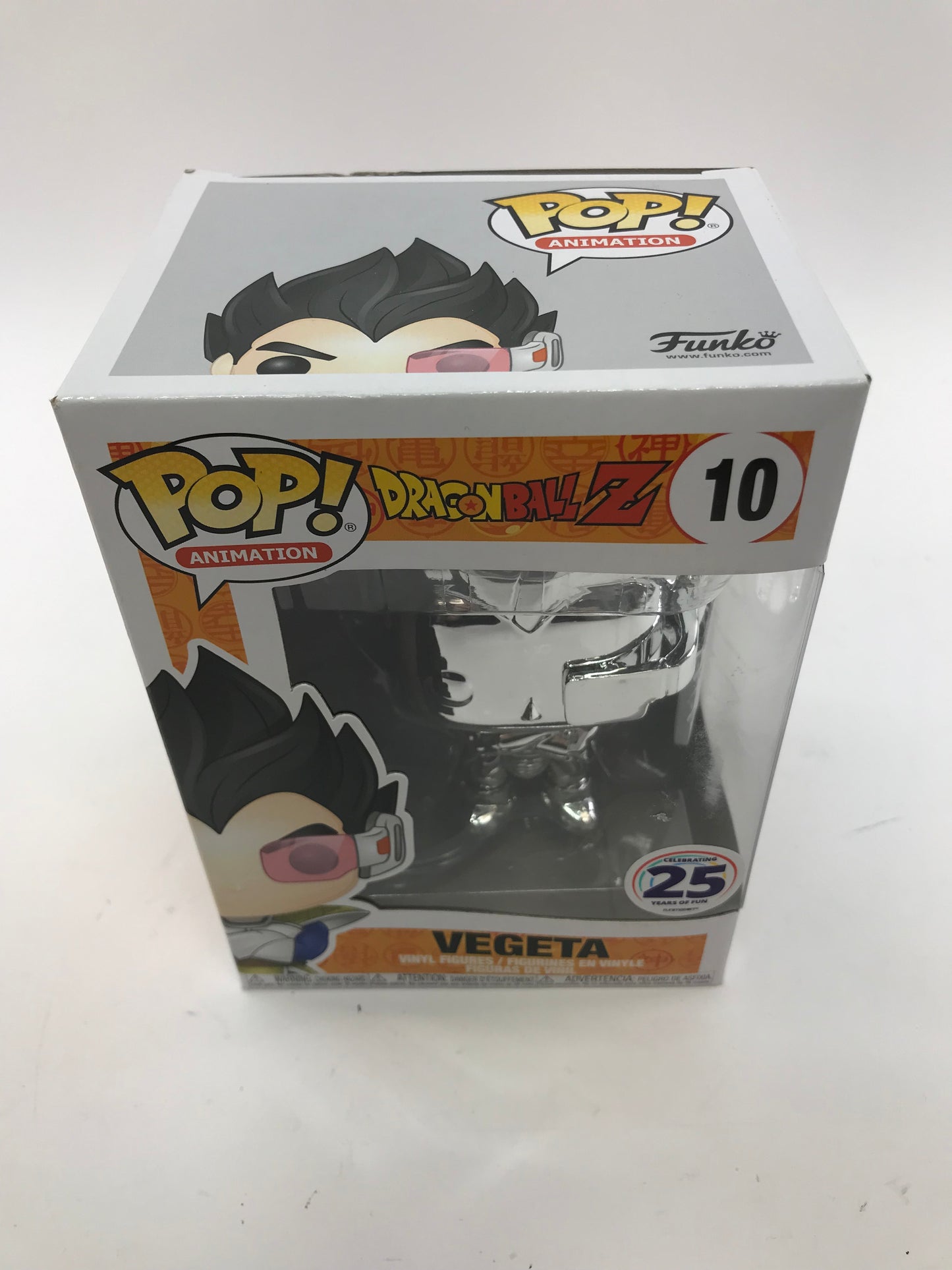New Funko Pop Animation Vegeta (Silver Chrome) Dragon Ball Z #10 In Box