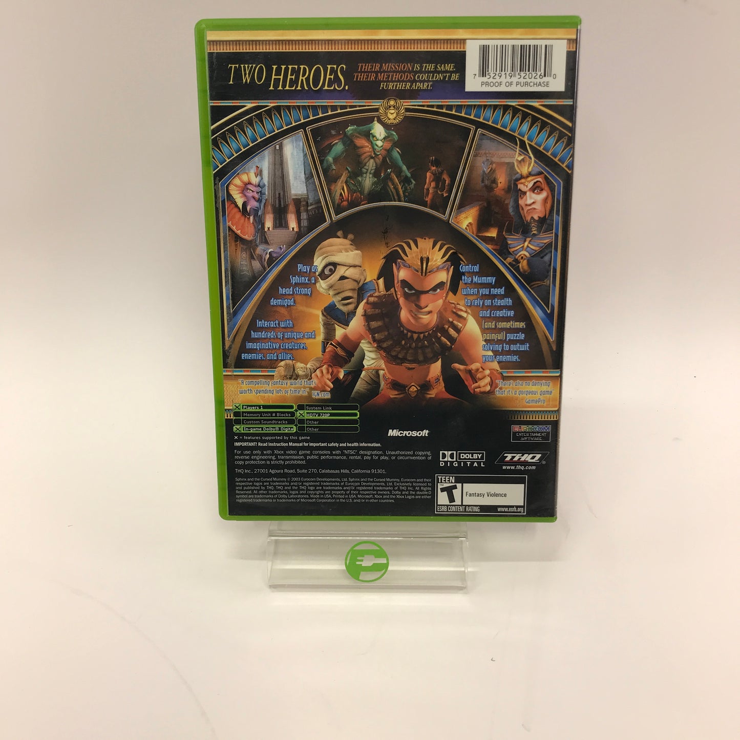 Sphinx and the Cursed Mummy (Microsoft Xbox, 2003) CIB