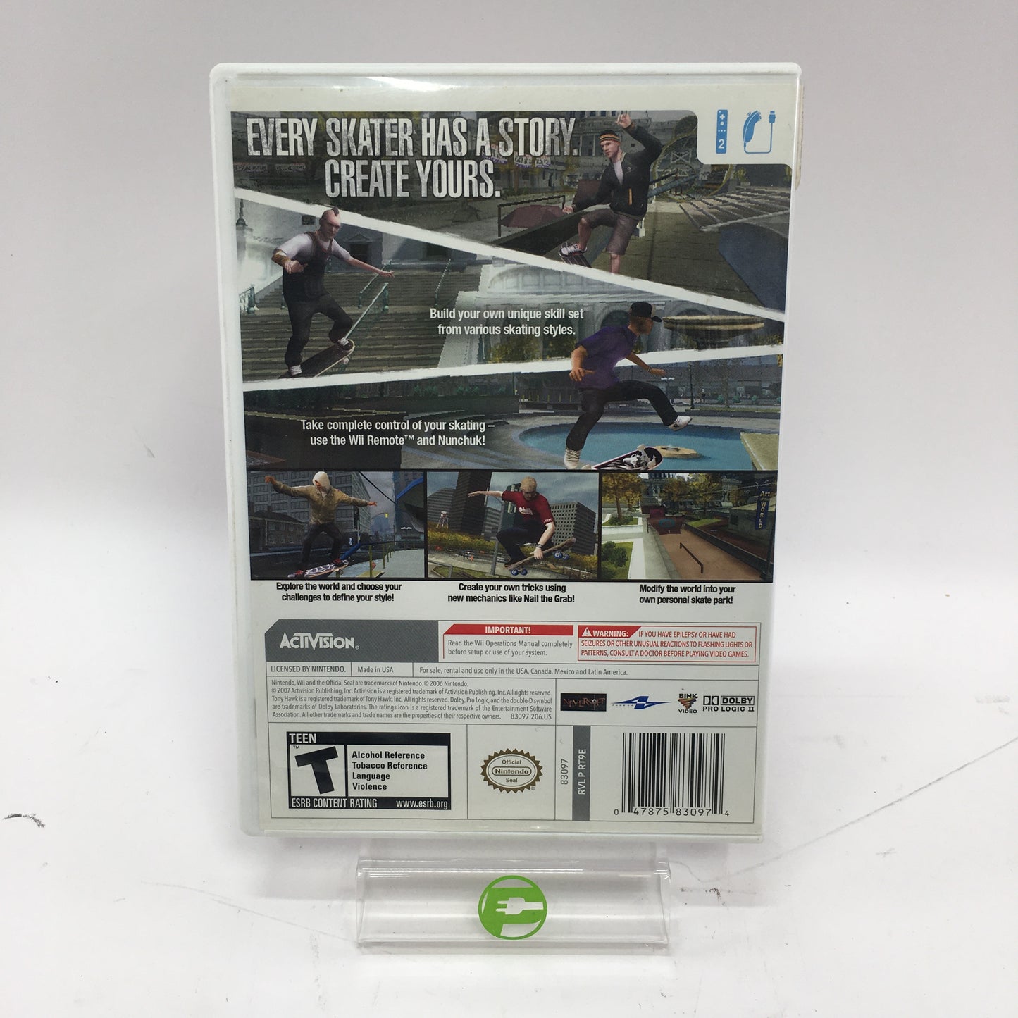 Nintendo Wii Tony Hawk's Birdhouse Wireless Skateboard Limited Edition w/ Dongle