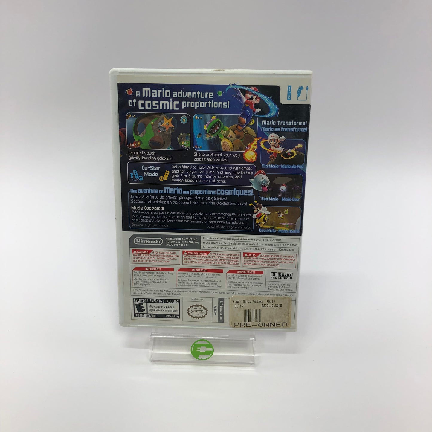 Super Mario Galaxy (Nintendo Wii, 2007) No Manual