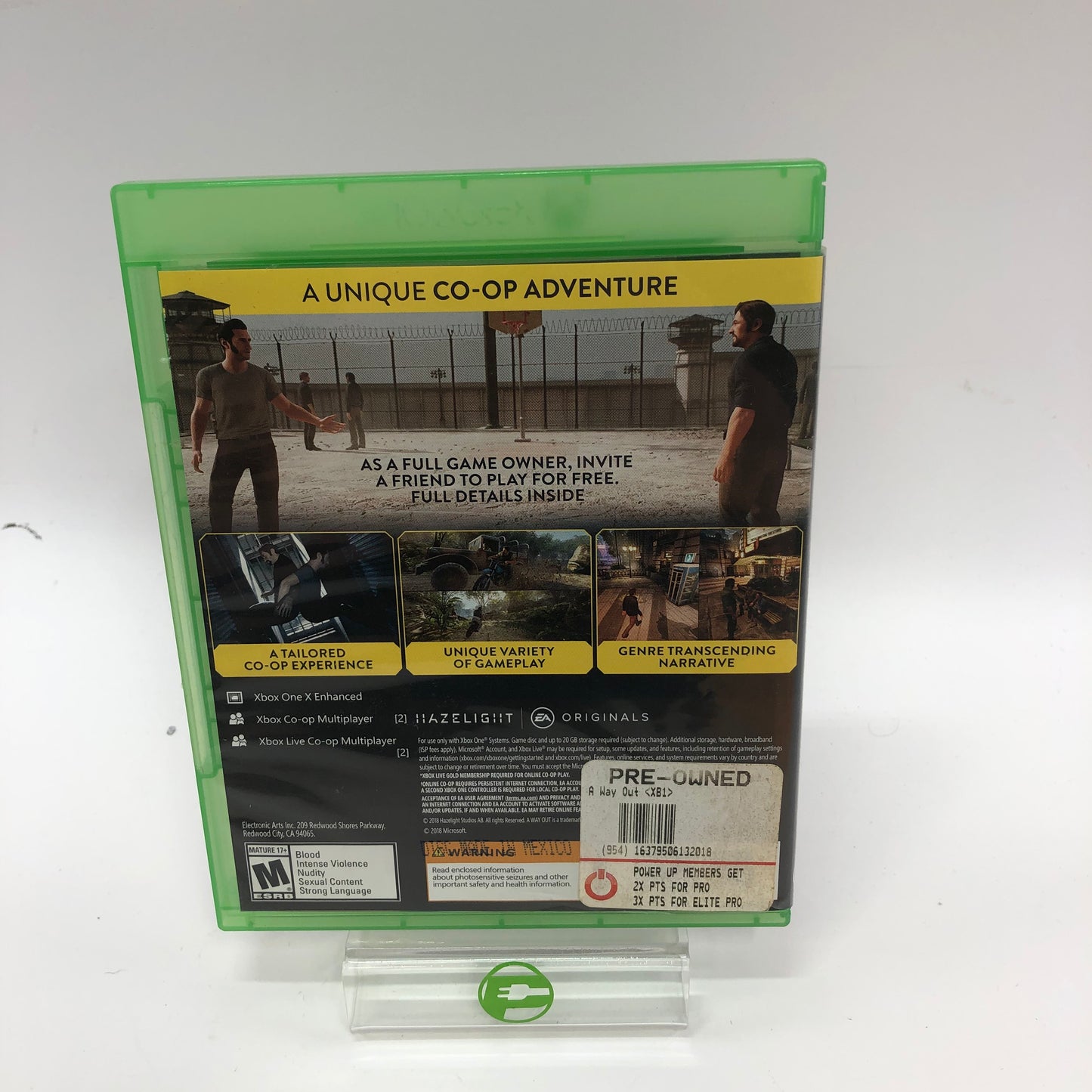 A Way Out (Microsoft Xbox One, 2018) Complete in Original Box w Insert