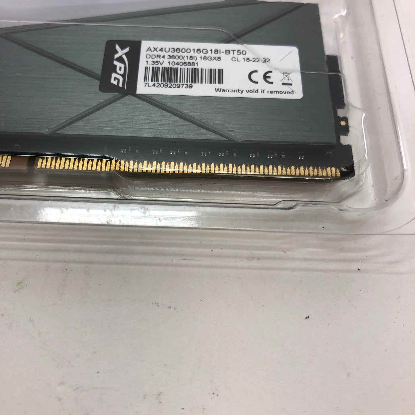 XPG 16GB (2x8GB) RAM DDR4 3600MHz AX4U360016G18I-BT50