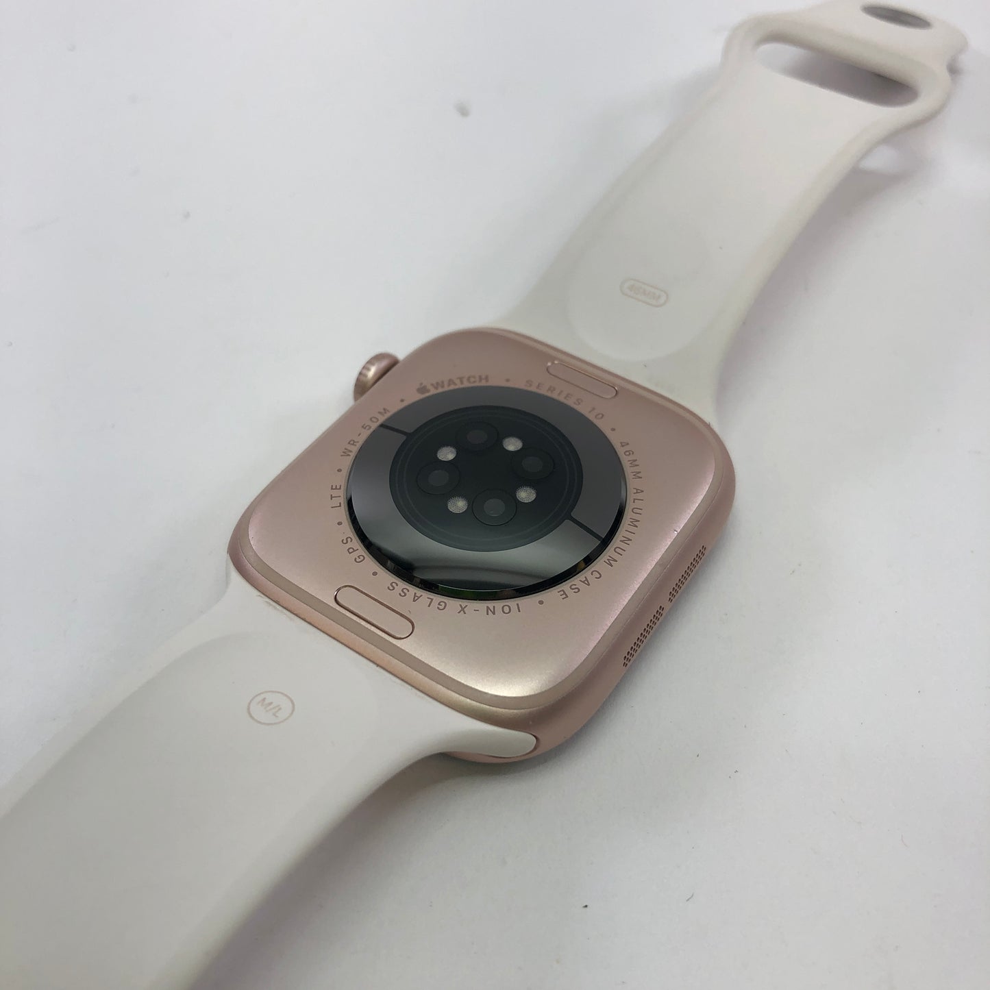 Unlocked Apple Watch Series 10 46MM Rose Gold Aluminum Starlight Sport Band