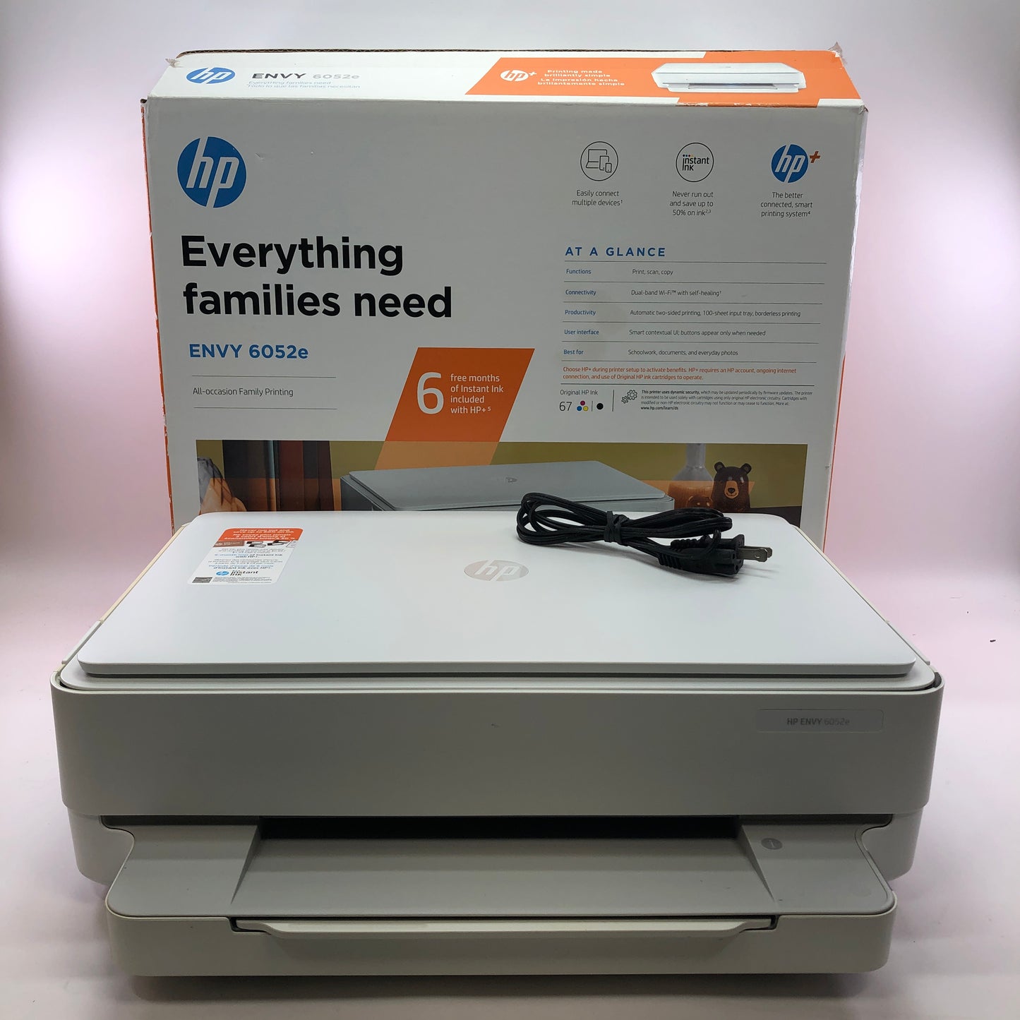 HP Envy 6052e All-In-One Wireless Printer In Original Packaging