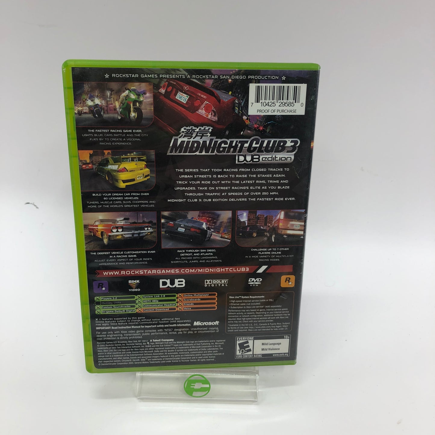 Midnight Club 3 Dub Edition (Microsoft Xbox, 2005) Complete in Box, CIB