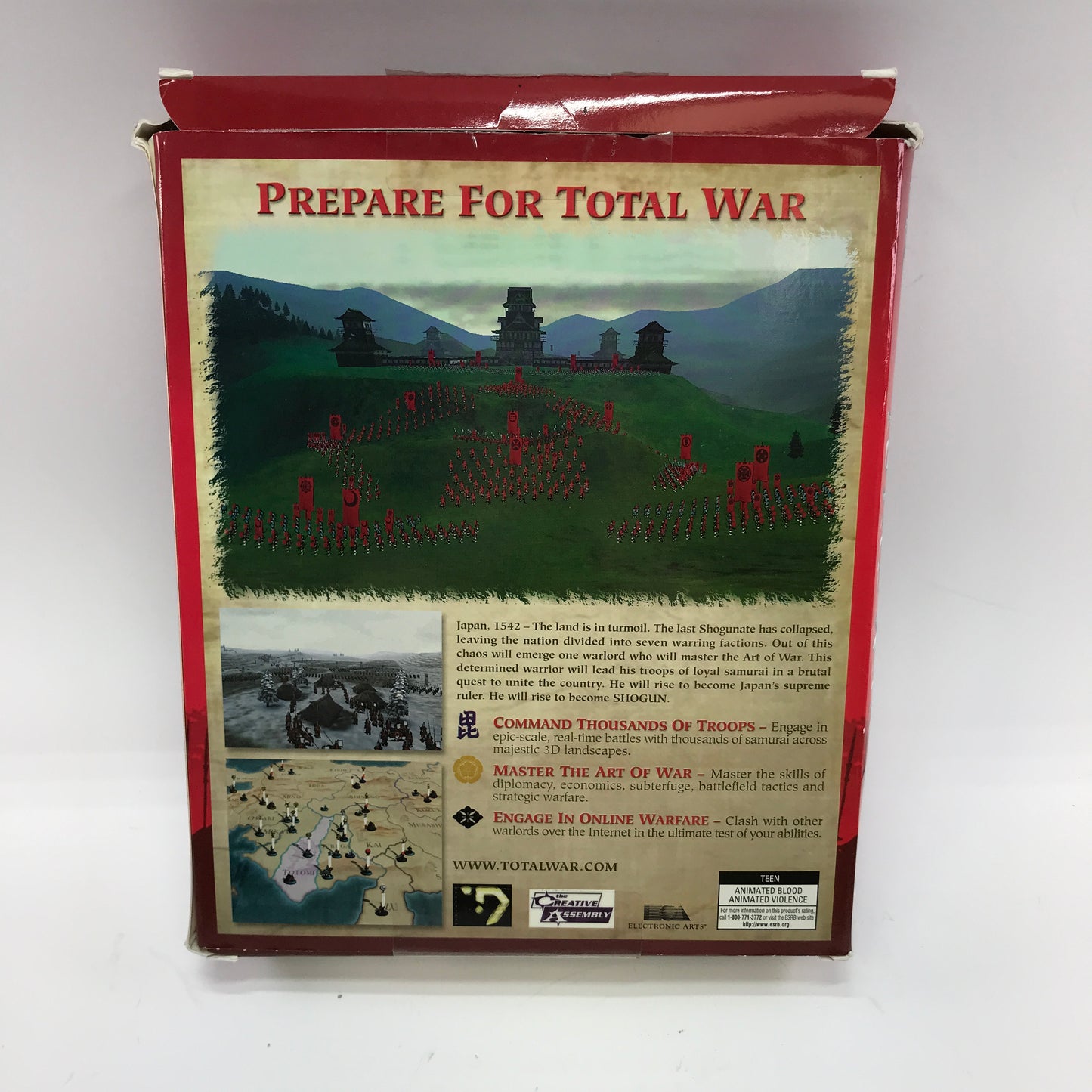 Shogun Total War (PC, 2000) Complete w Original Box and Manuals, CIB