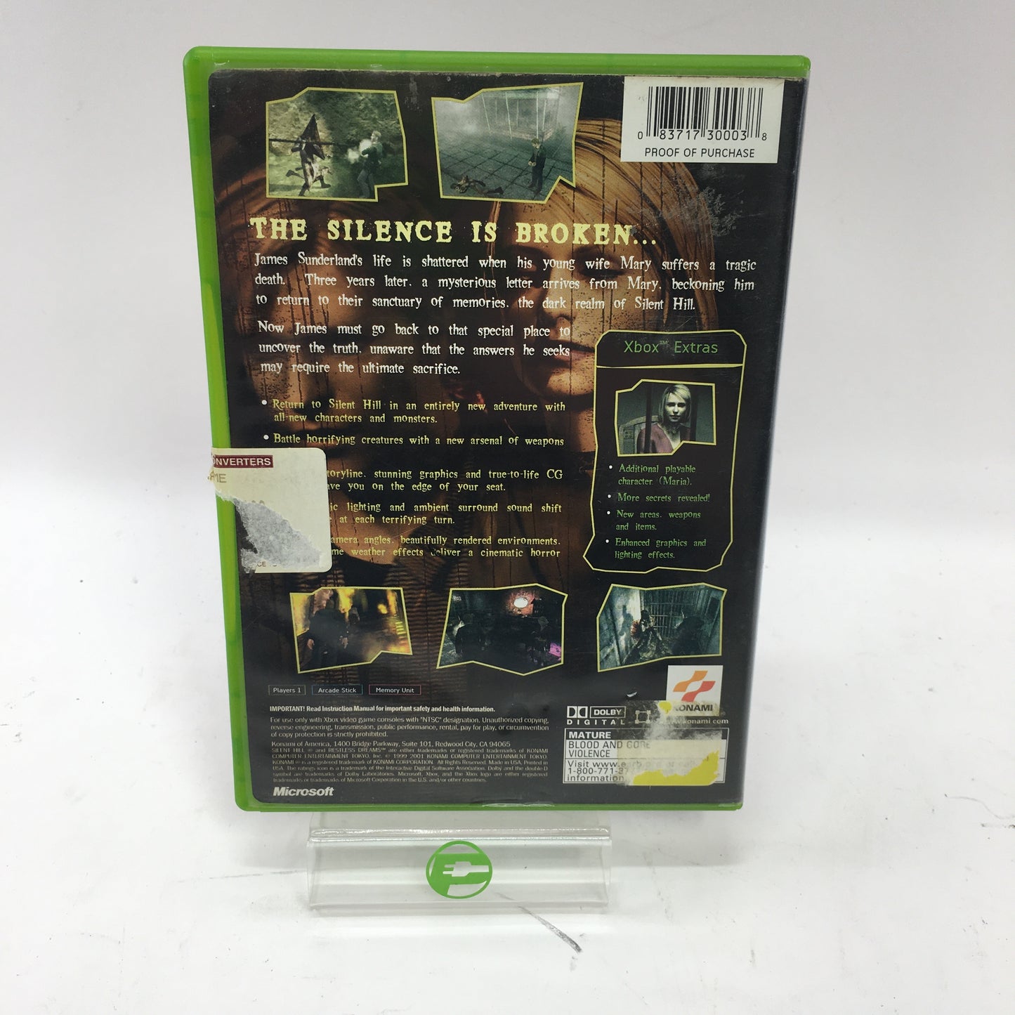 Silent Hill 2 (Microsoft Xbox, 2001) Complete in Box, CIB, Gold Disc