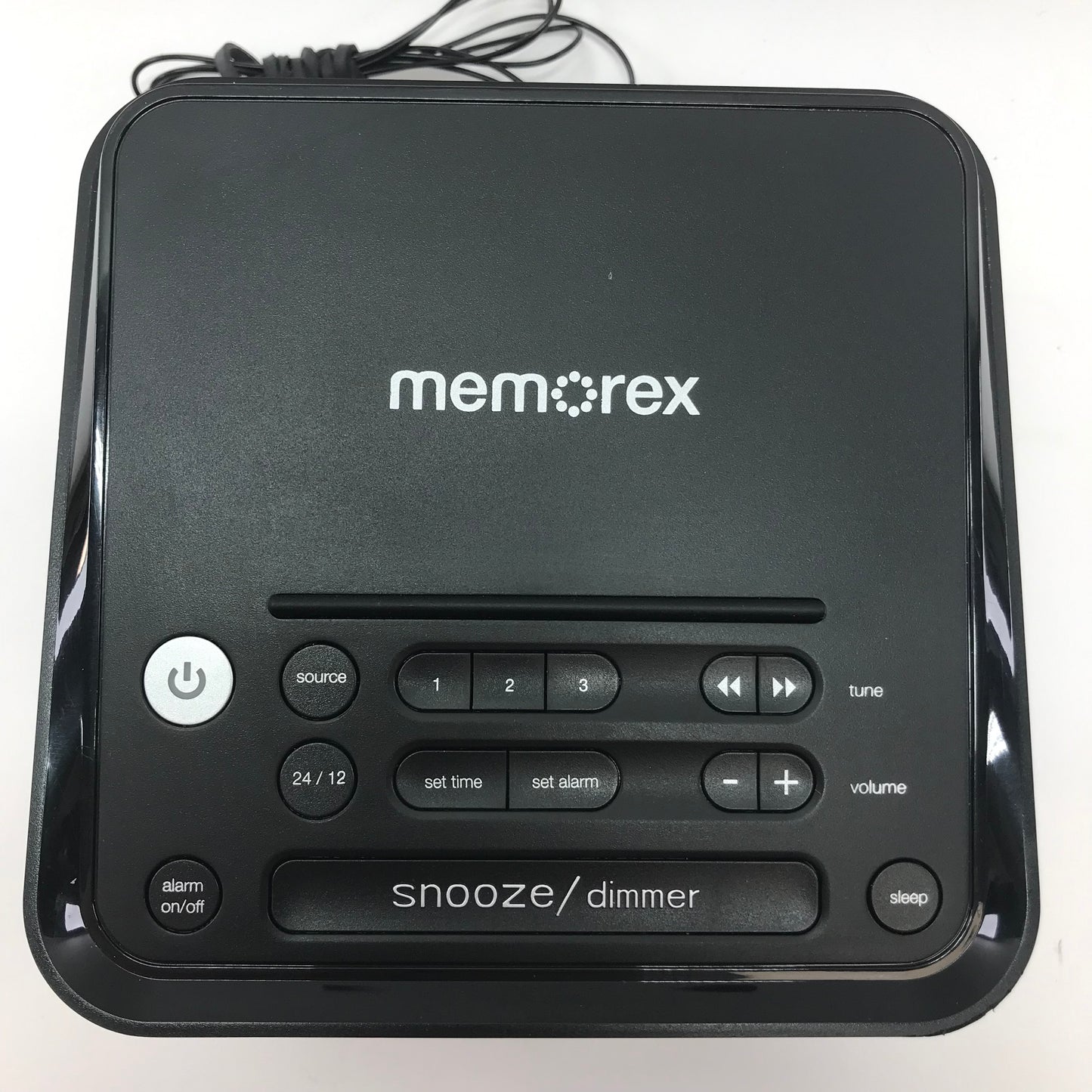 Memorex MC8431 Digital Alarm Clock - 2 USB-A Charging Ports