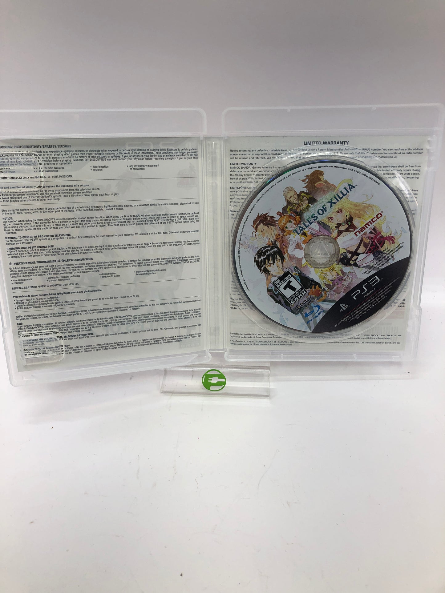 Tales of Xillia (Sony PlayStation 3 PS3, 2013) No Manual, Not For Resale Label