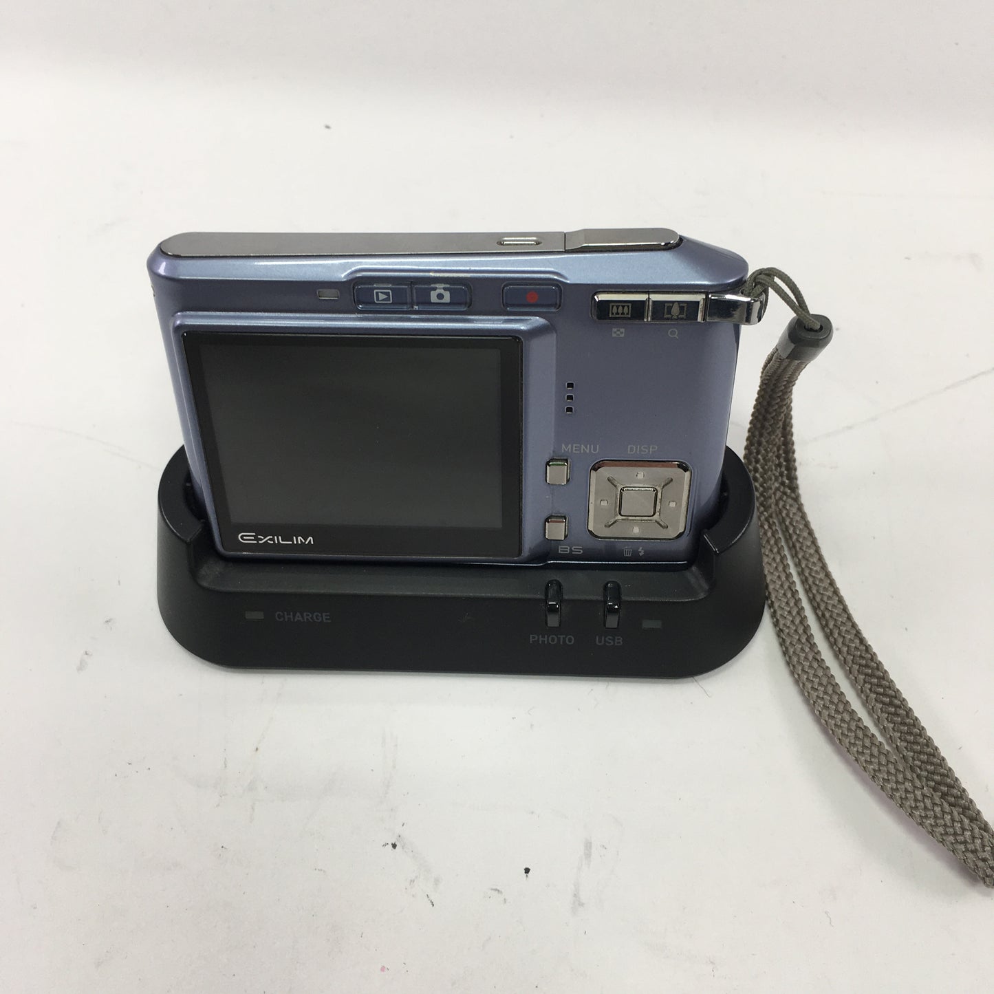 Casio EX-S600 6.0MP Compact Digital Camera w/ USB Cradle, Tested, Working