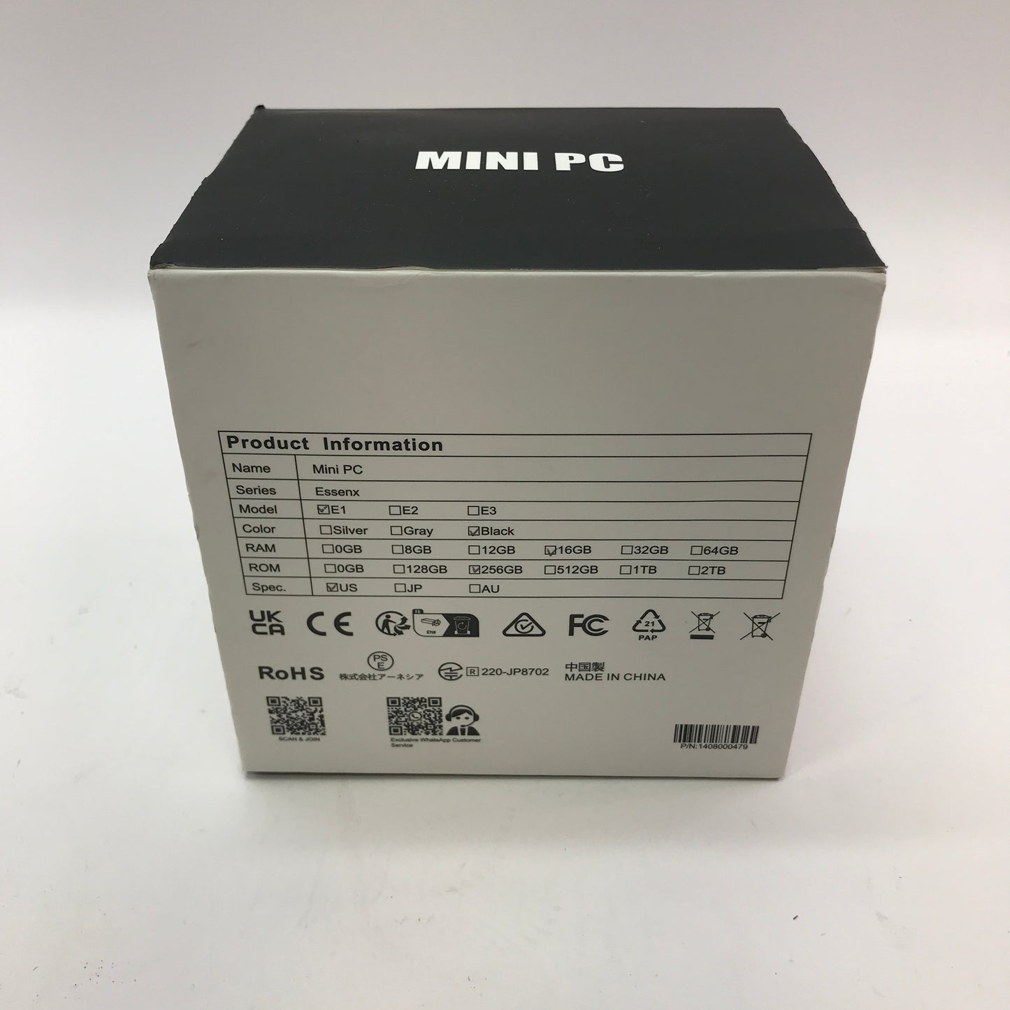 New KAMRUI E1 Alder Lake N97 2.0GHz 16GB RAM 256GB SSD Open Box Factory Sealed