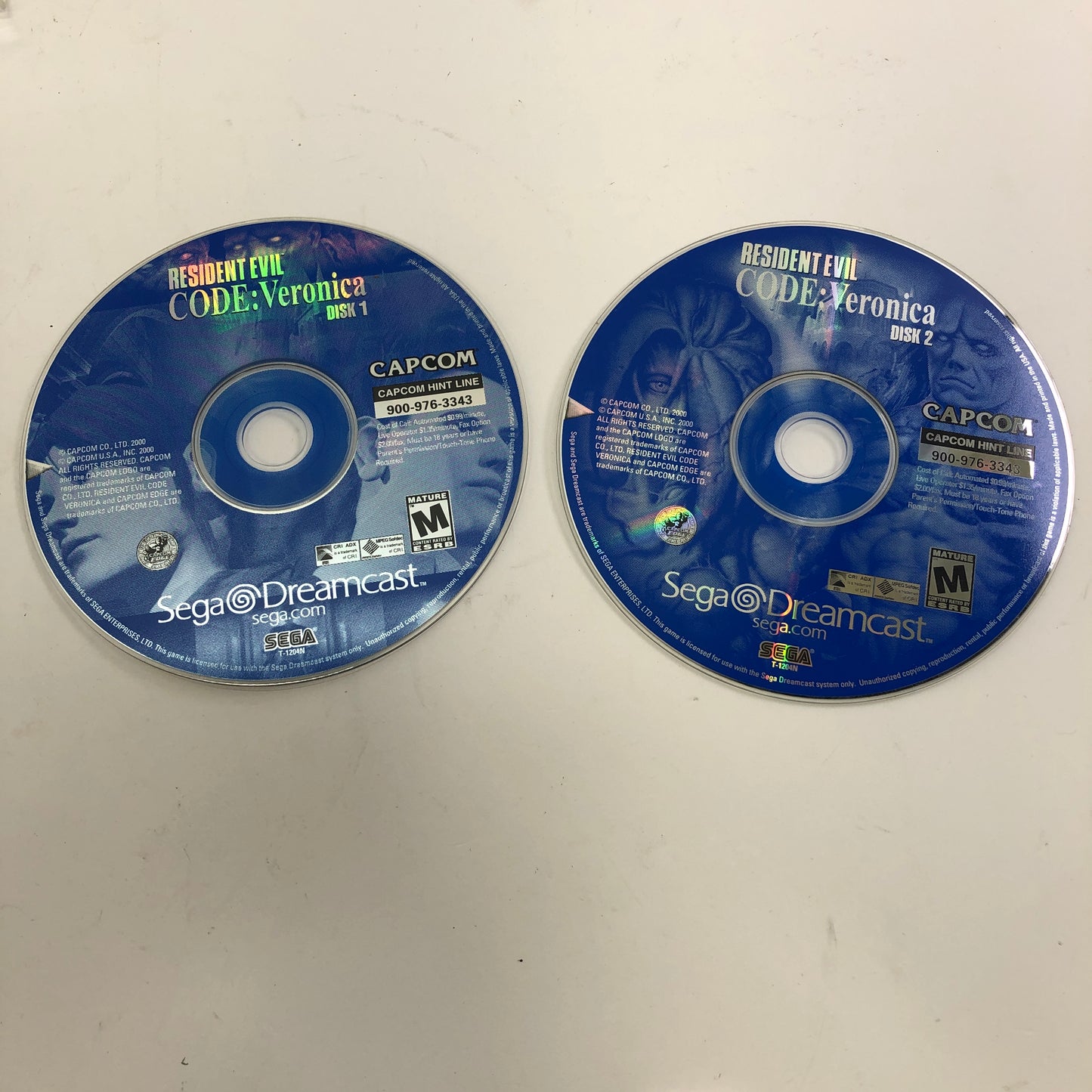 Resident Evil CODE Veronica (Sega Dreamcast, 2000) Disc Only