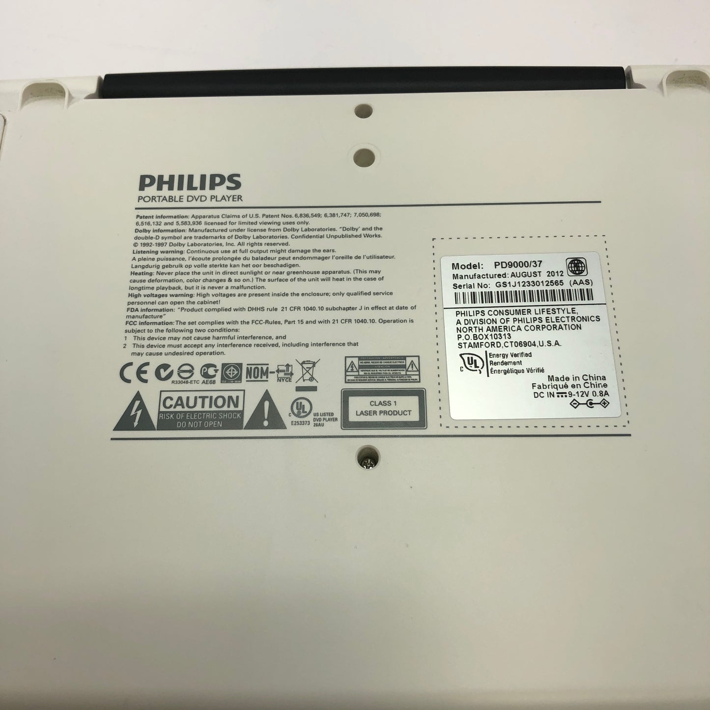 Philips PD9000/37 Portable DVD Player 9'' Widescreen