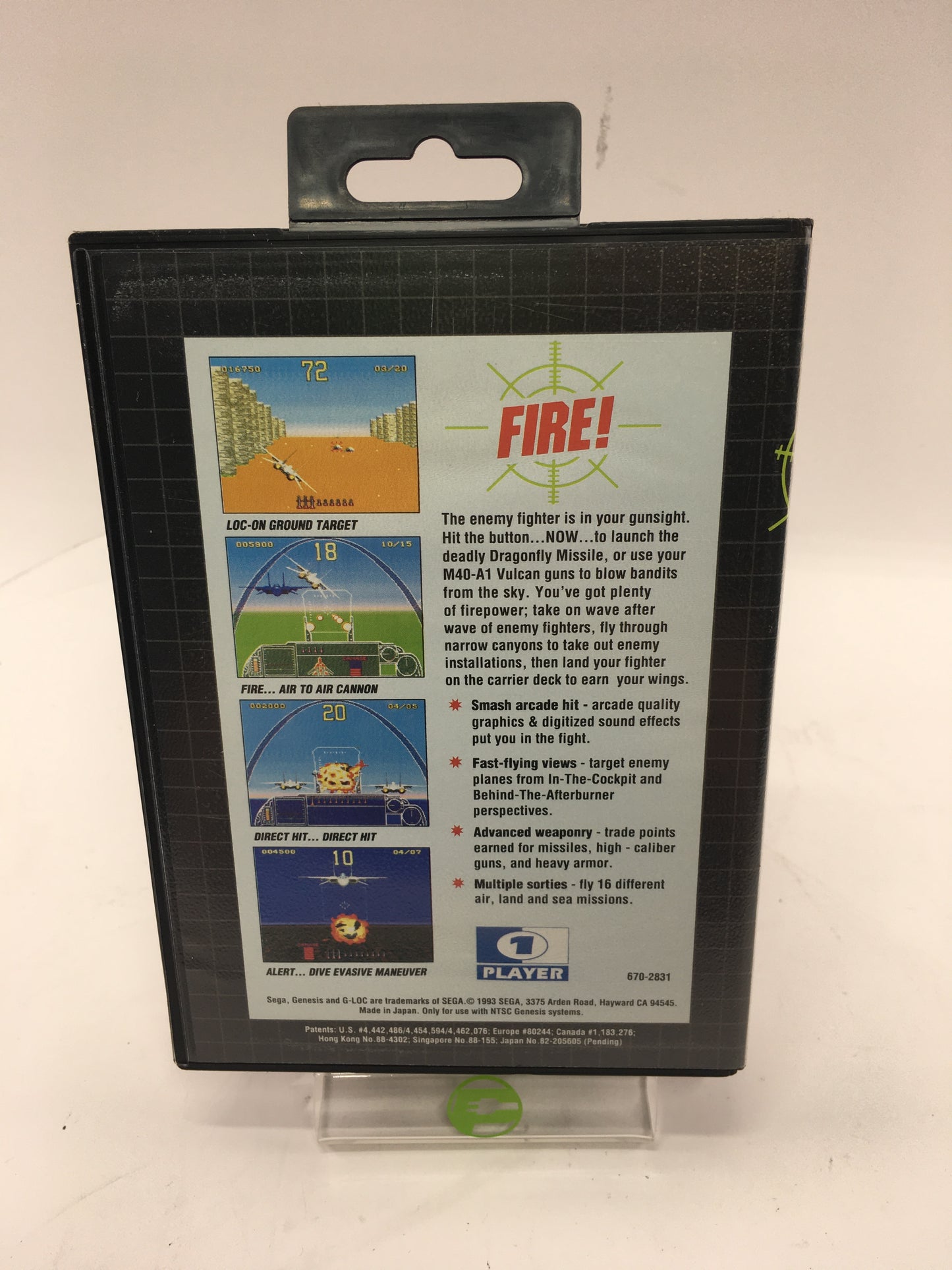 G-LOC Air Battle (Sega Genesis, 1993) CIB, Tested, Fully Working