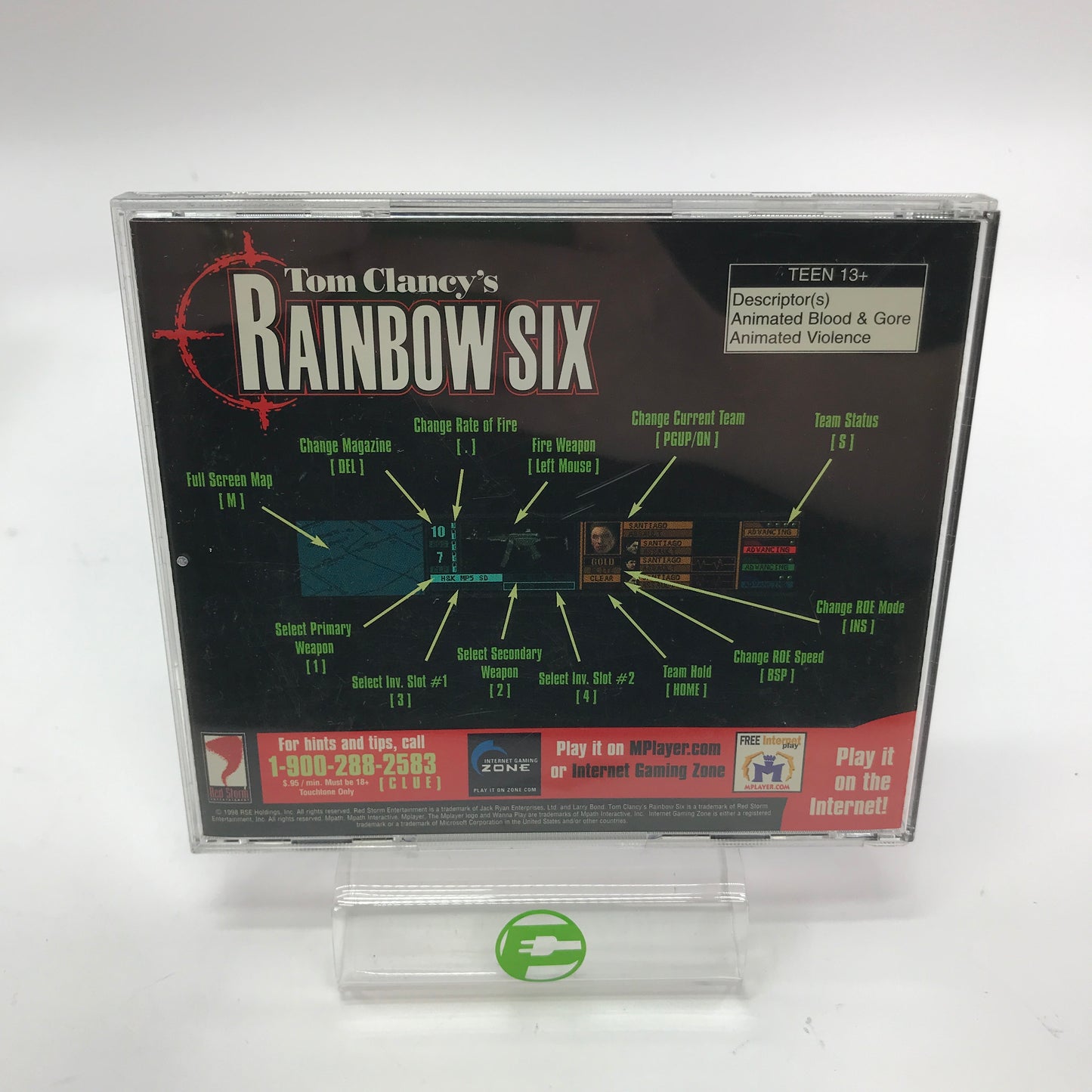 Tom Clancy's Rainbow Six (PC, 1998) CIB, Minty Disc, No Scratches