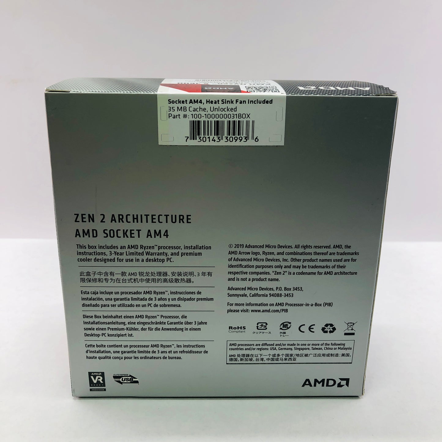 New AMD Ryzen 5 3600 3.6GHz 4.2GHz Max Boost New in Box
