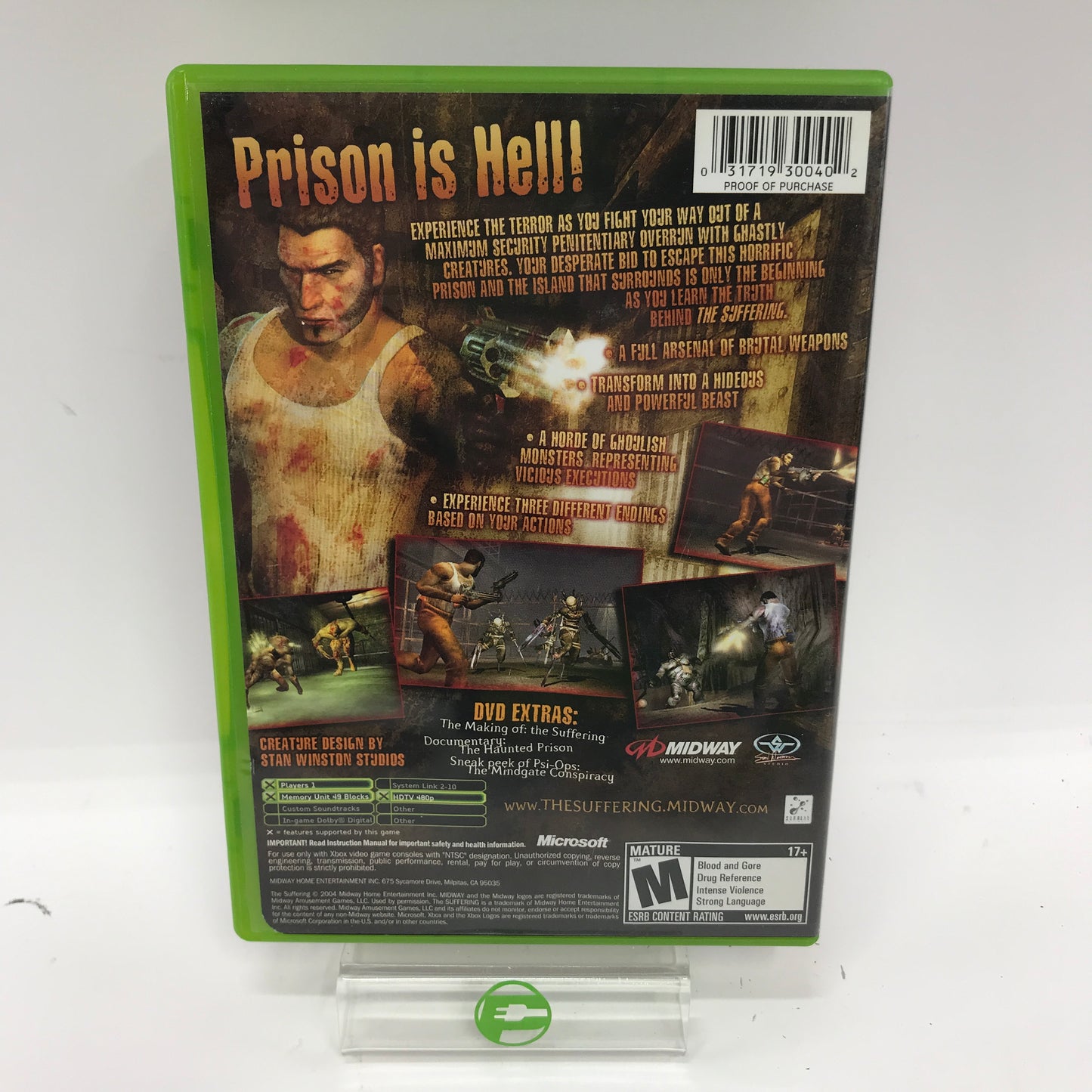The Suffering (Microsoft Xbox, 2004) CIB w Registration Card