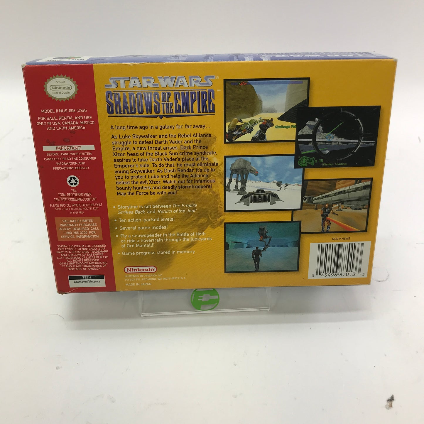 Star Wars Shadows of the Empire (Nintendo 64 N64, 1996) Box Only