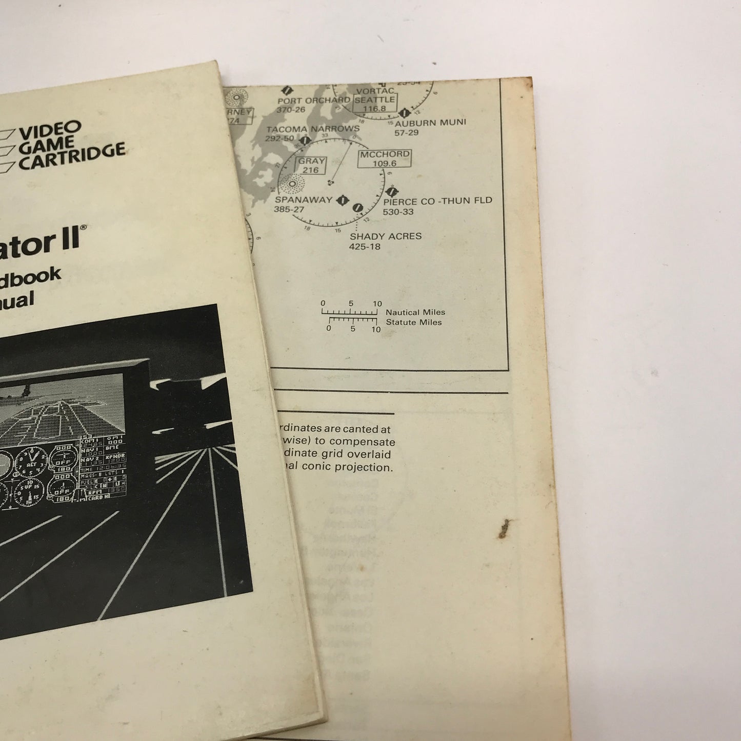 Flight Simulator II (Atari XE, 1986) Cartridge and Manuals Only