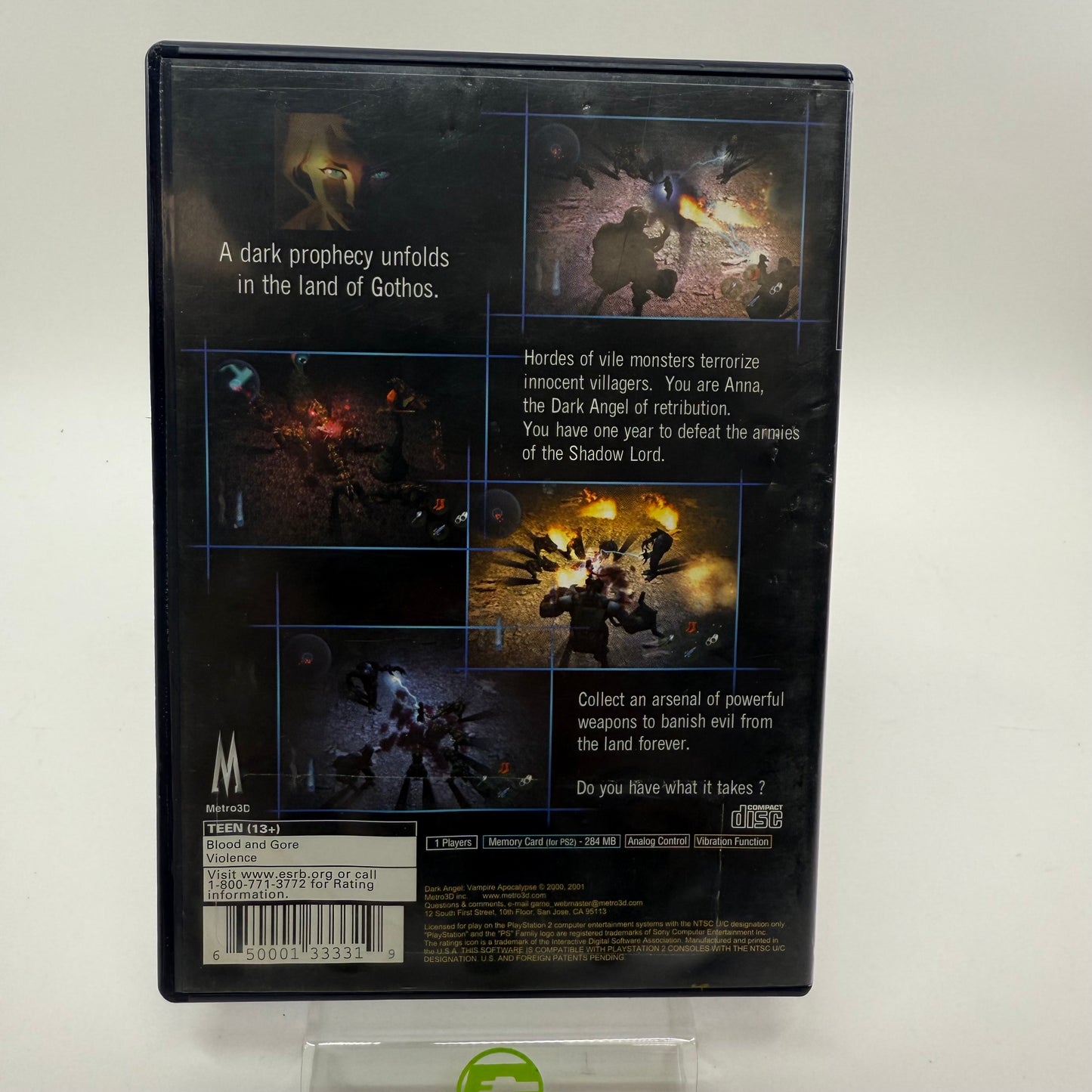 Dark Angel Vampire Apocalypse (Sony PlayStation 2 PS2, 2001)