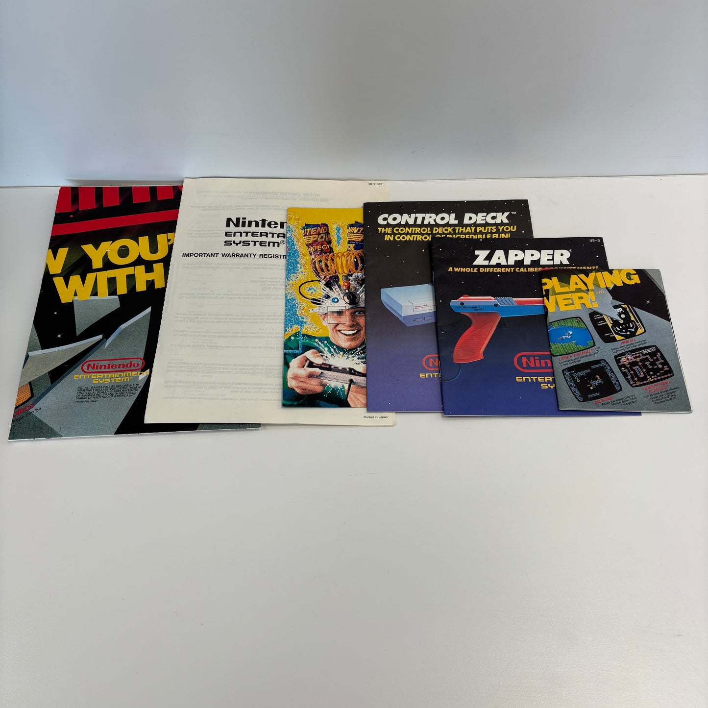 Nintendo Entertainment System NES Video Game Bundle NES-001 Tested Working