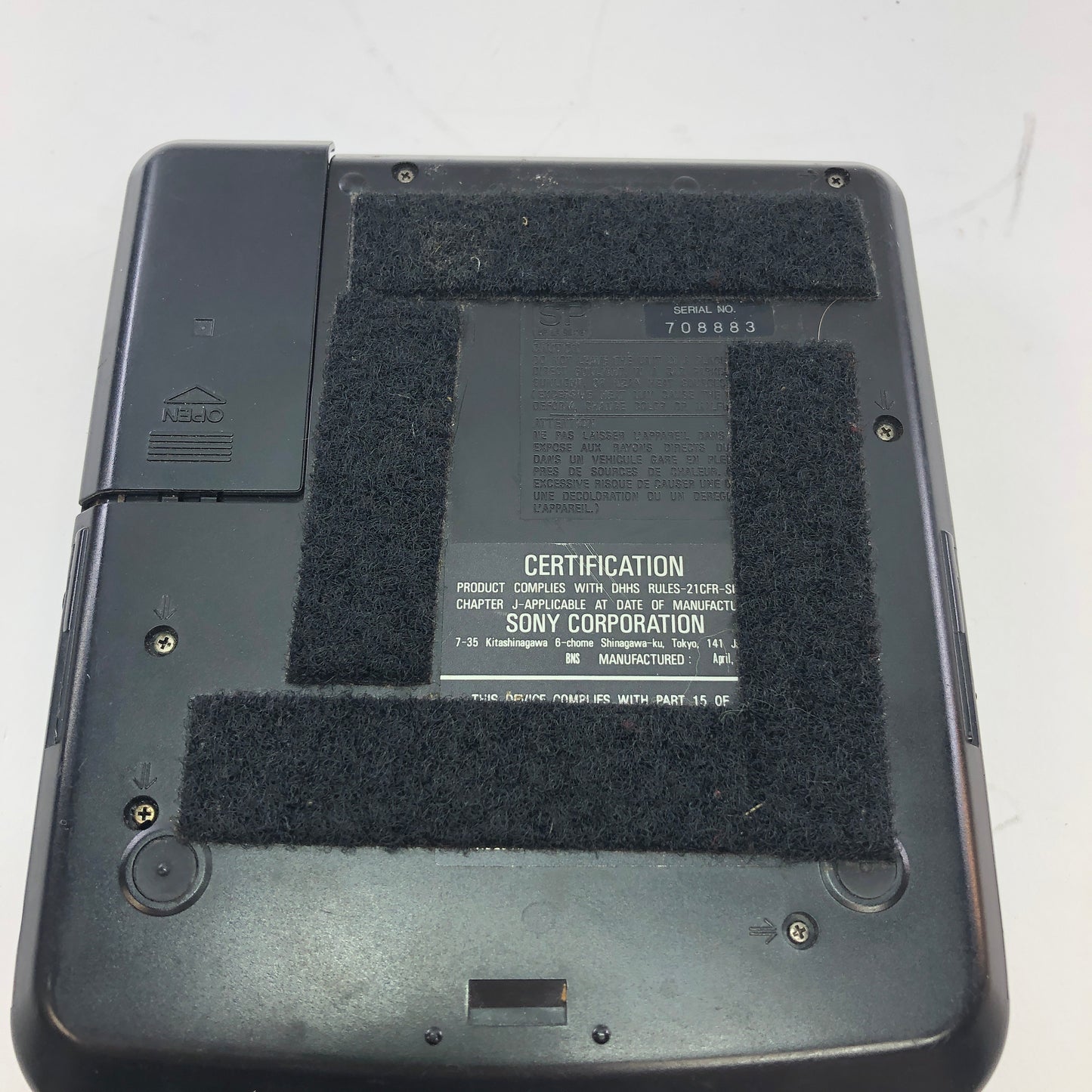 Broken Sony Discman CD Compact Player D-121 MEGA BASS No Power READ