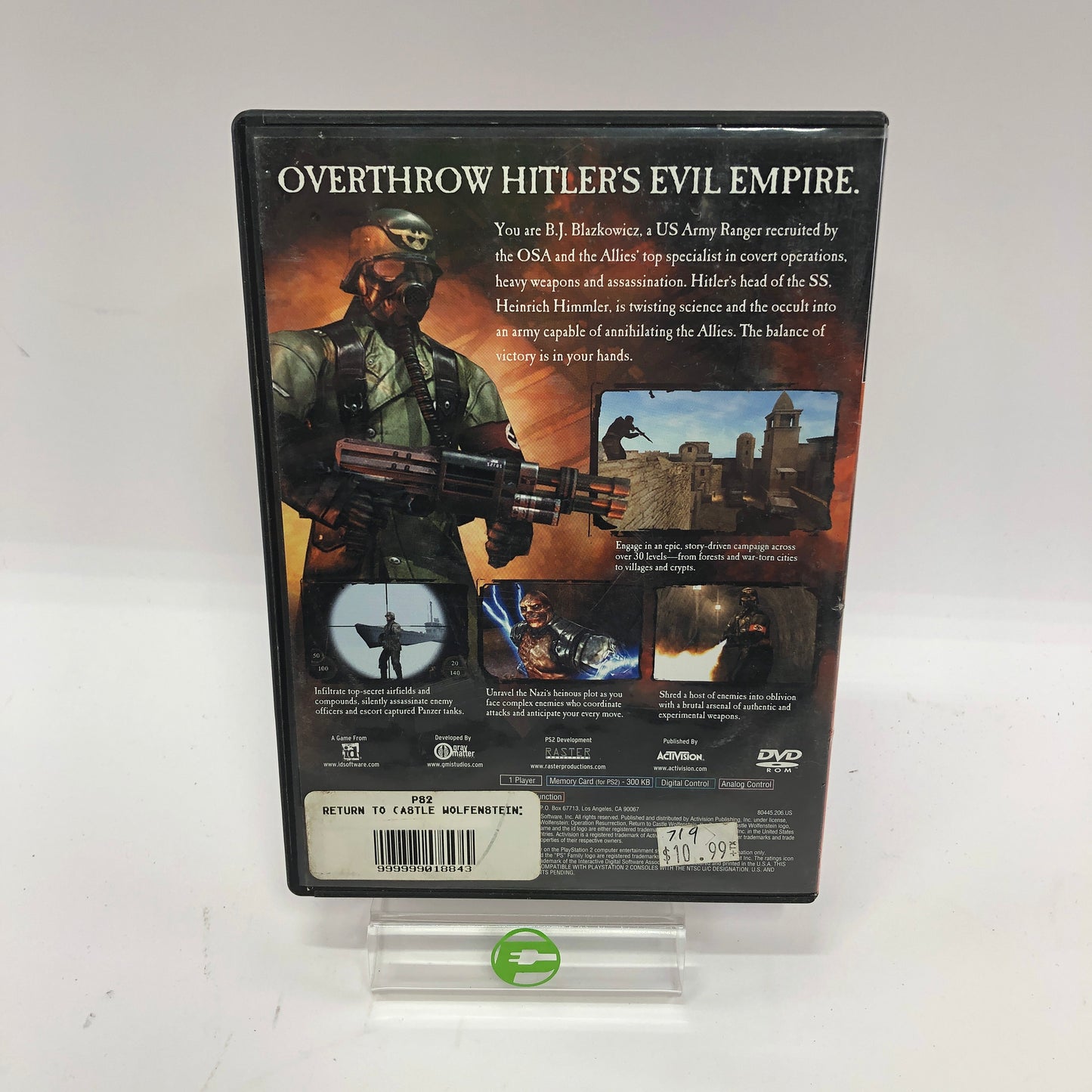 Return to Castle Wolfenstein(Sony PlayStation 2 PS2 2006)CIB w Registration Card