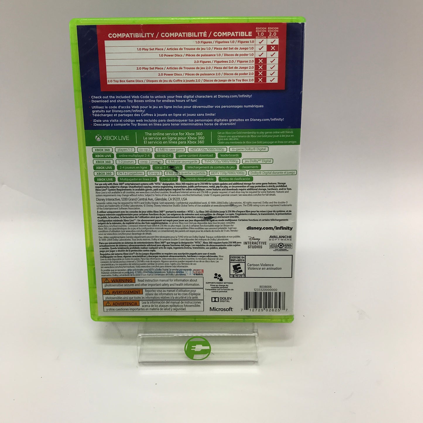 Disney Infinity 2.0 (Microsoft Xbox 360, 2014) CIB w Disney Infinity Base