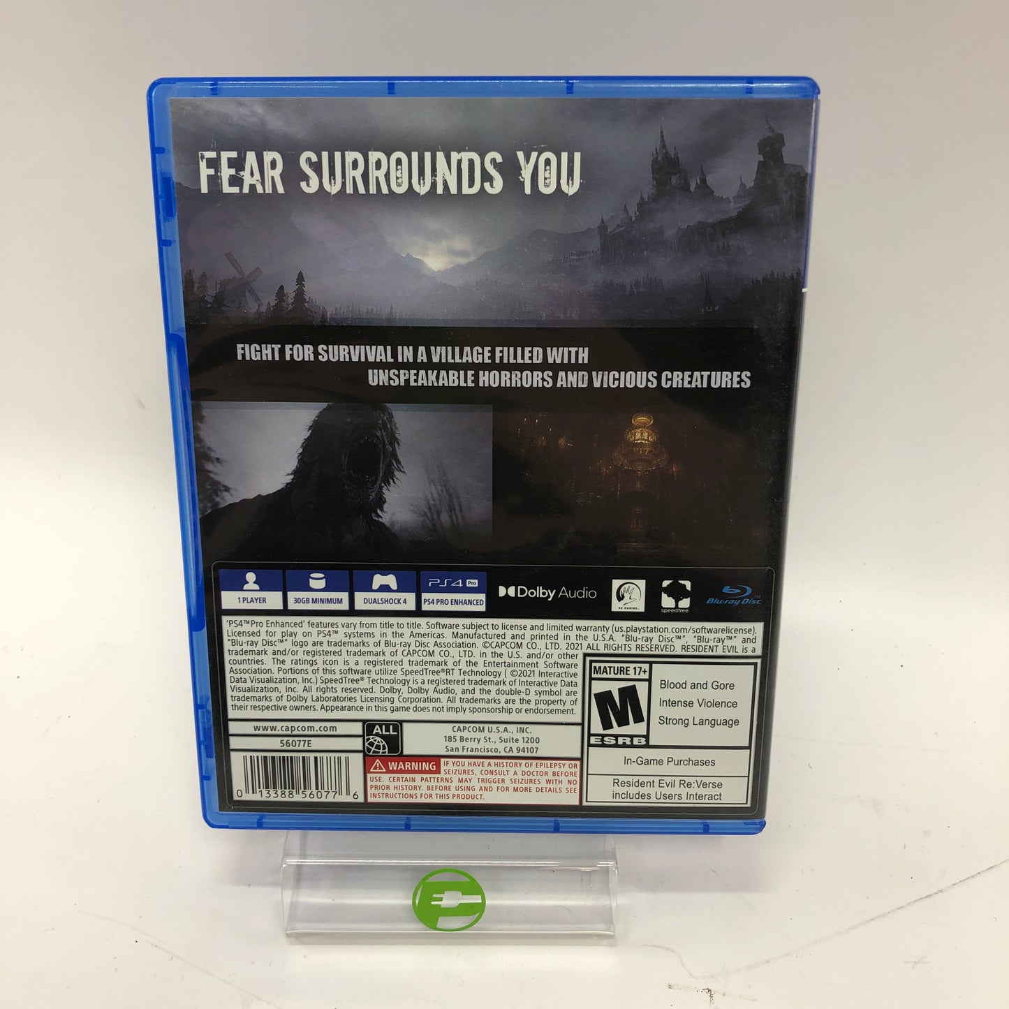 Resident Evil Village (Sony PlayStation 4 PS4, 2021) w Original Box and Insert