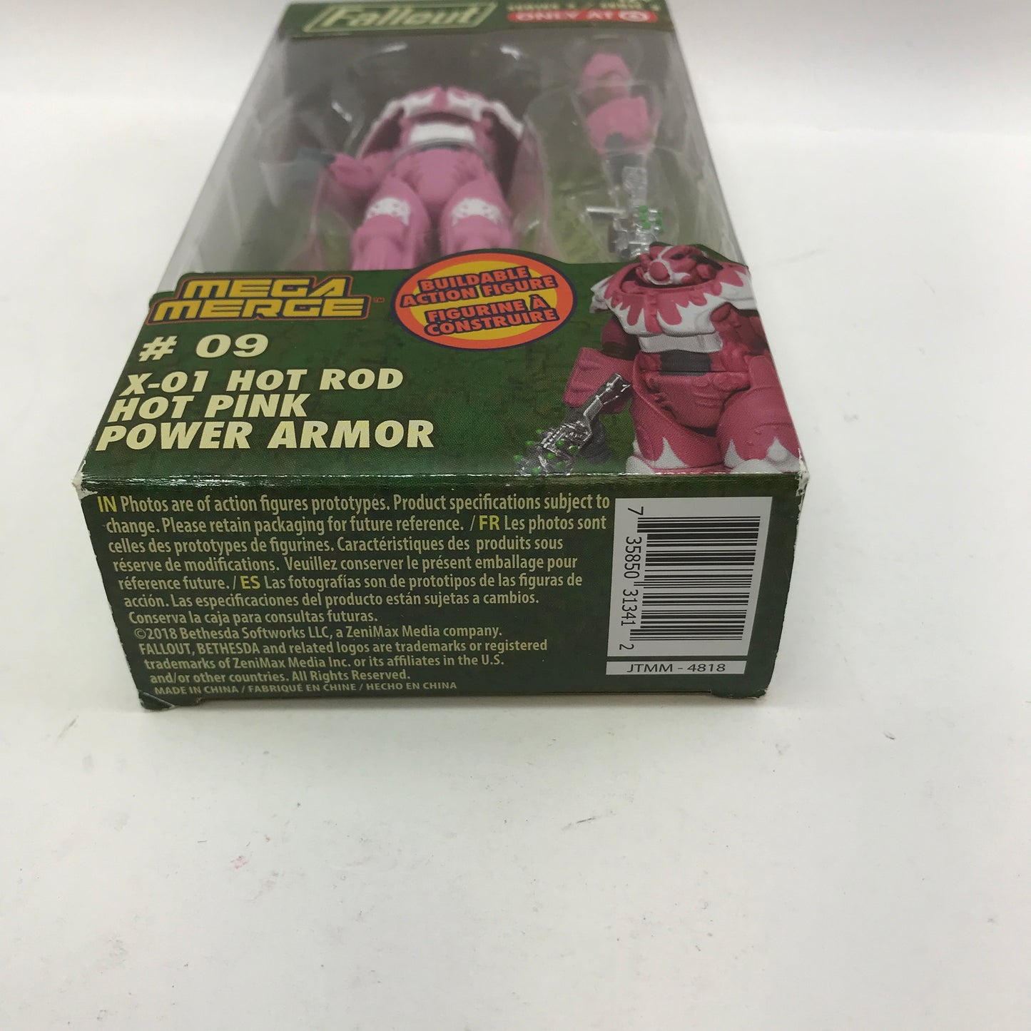 Fallout Mega Merge #09 X-01 Hot Rod Hot Pink Power Armor Buildable Action Figure