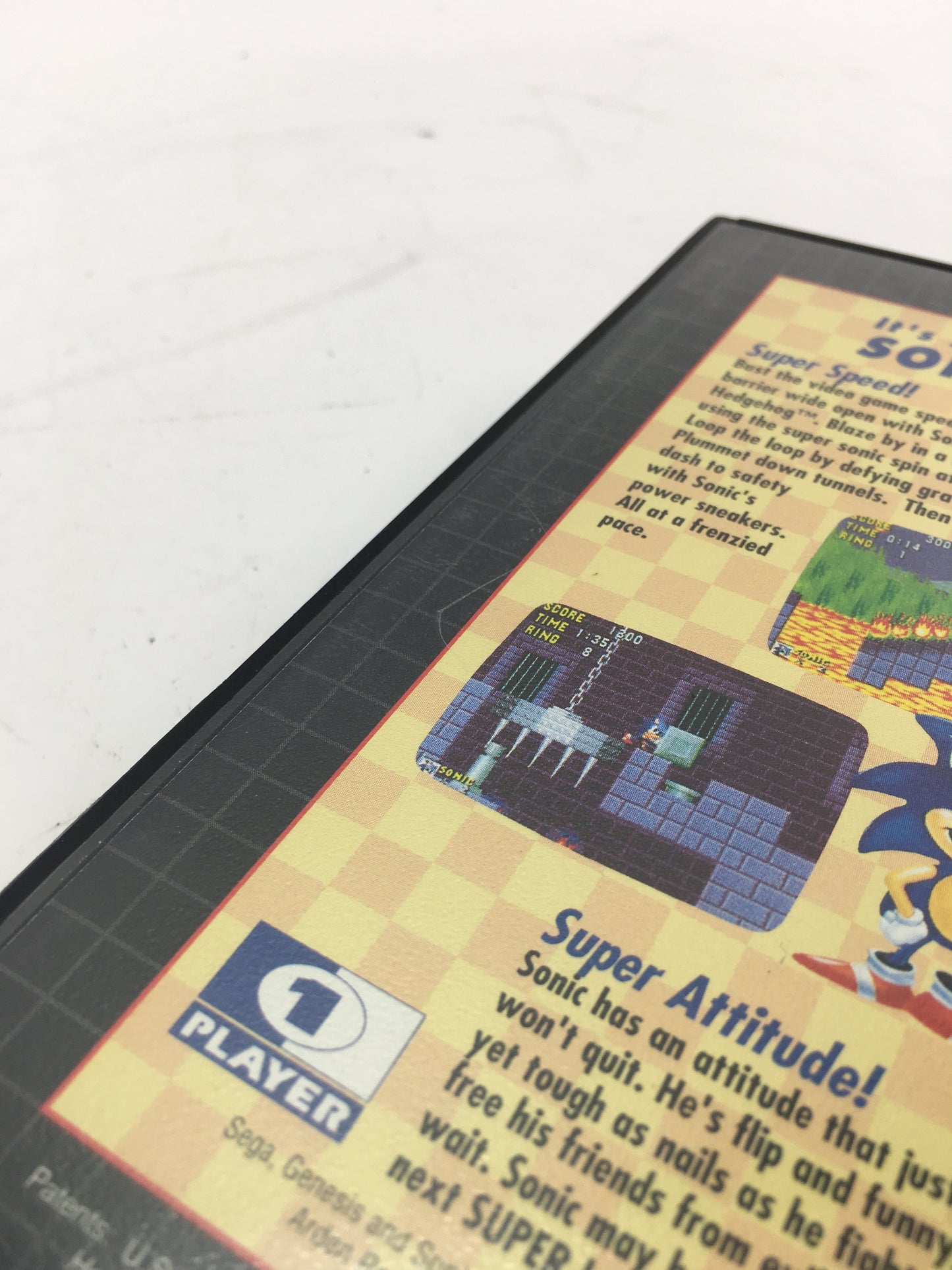 Sonic the Hedgehog (Sega Genesis, 1991) Complete in Box, Tested, Fully Working