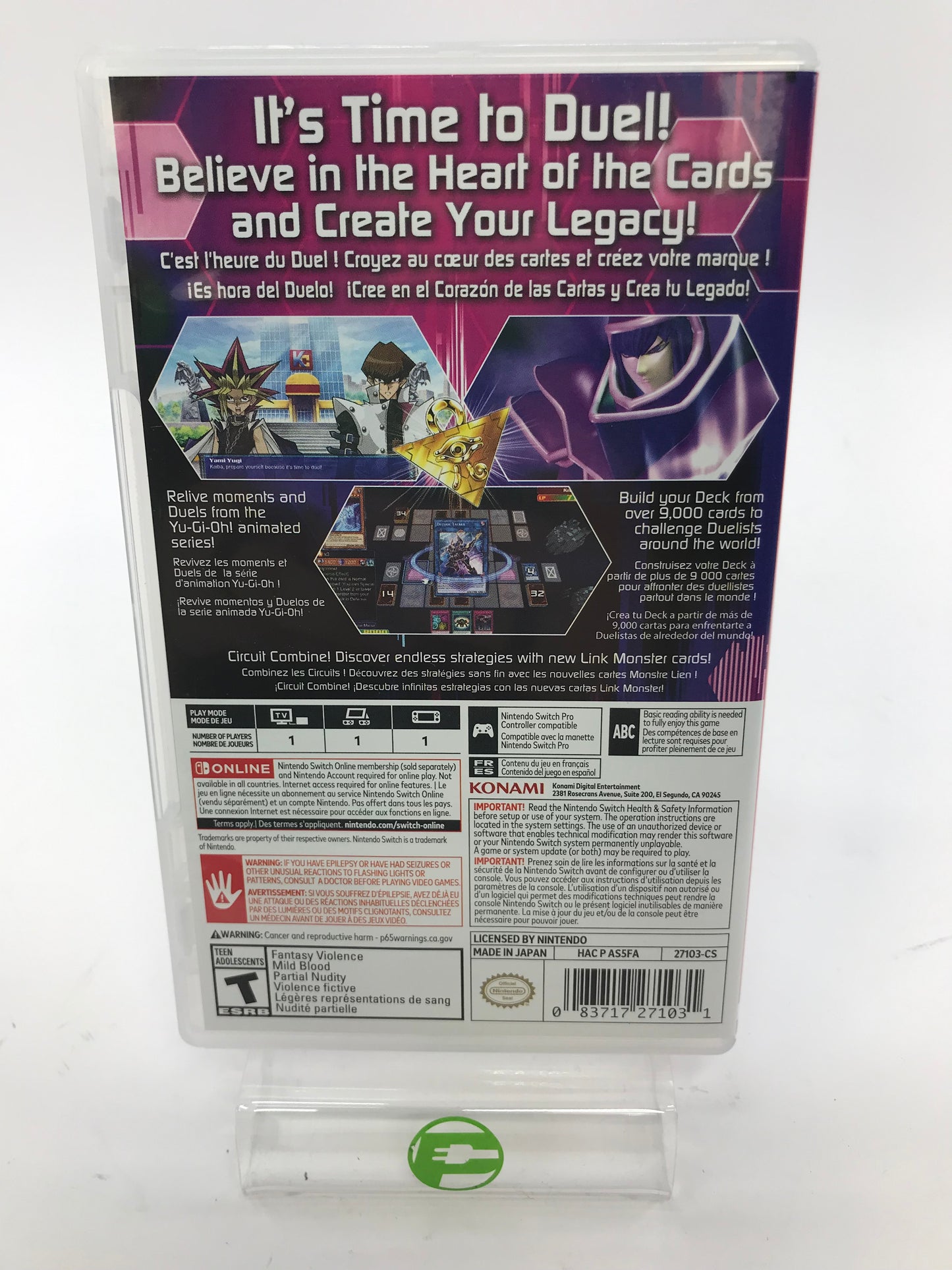 Yu-Gi-Oh Legacy of the Duelist: Link Evolution (Switch, 2019) CIB/Cards - Tested