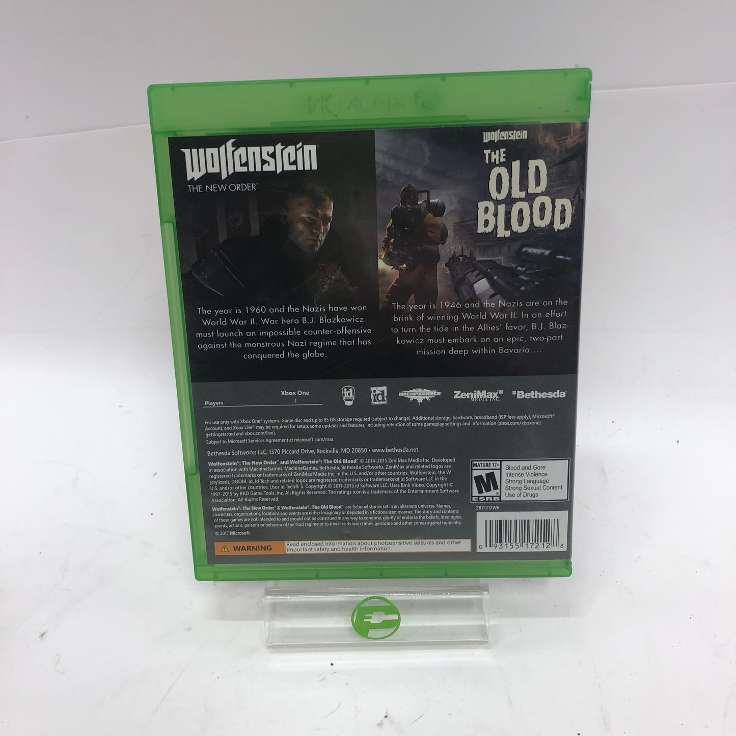 Wolfenstein The New Order and The Old Blood (Microsoft Xbox One, 2017)