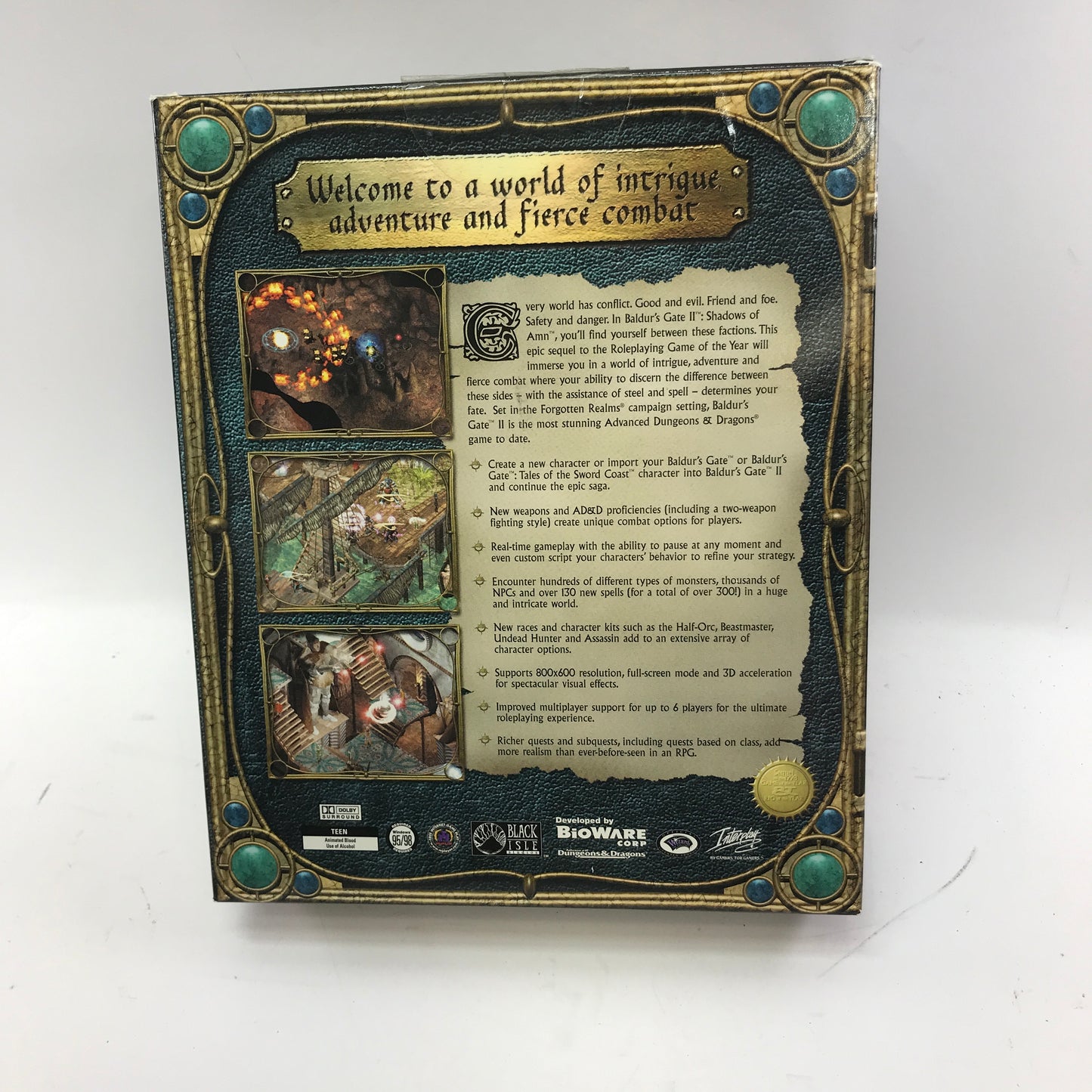 Baldur's Gate II: Shadows of Amn (PC, 2000) Complete in Original Box CIB