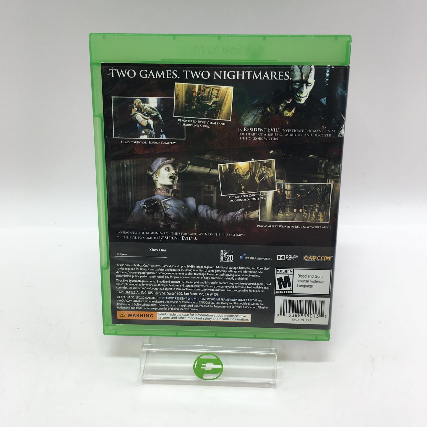 Resident Evil Origins Collection (Microsoft Xbox One, 2016) in Original Box