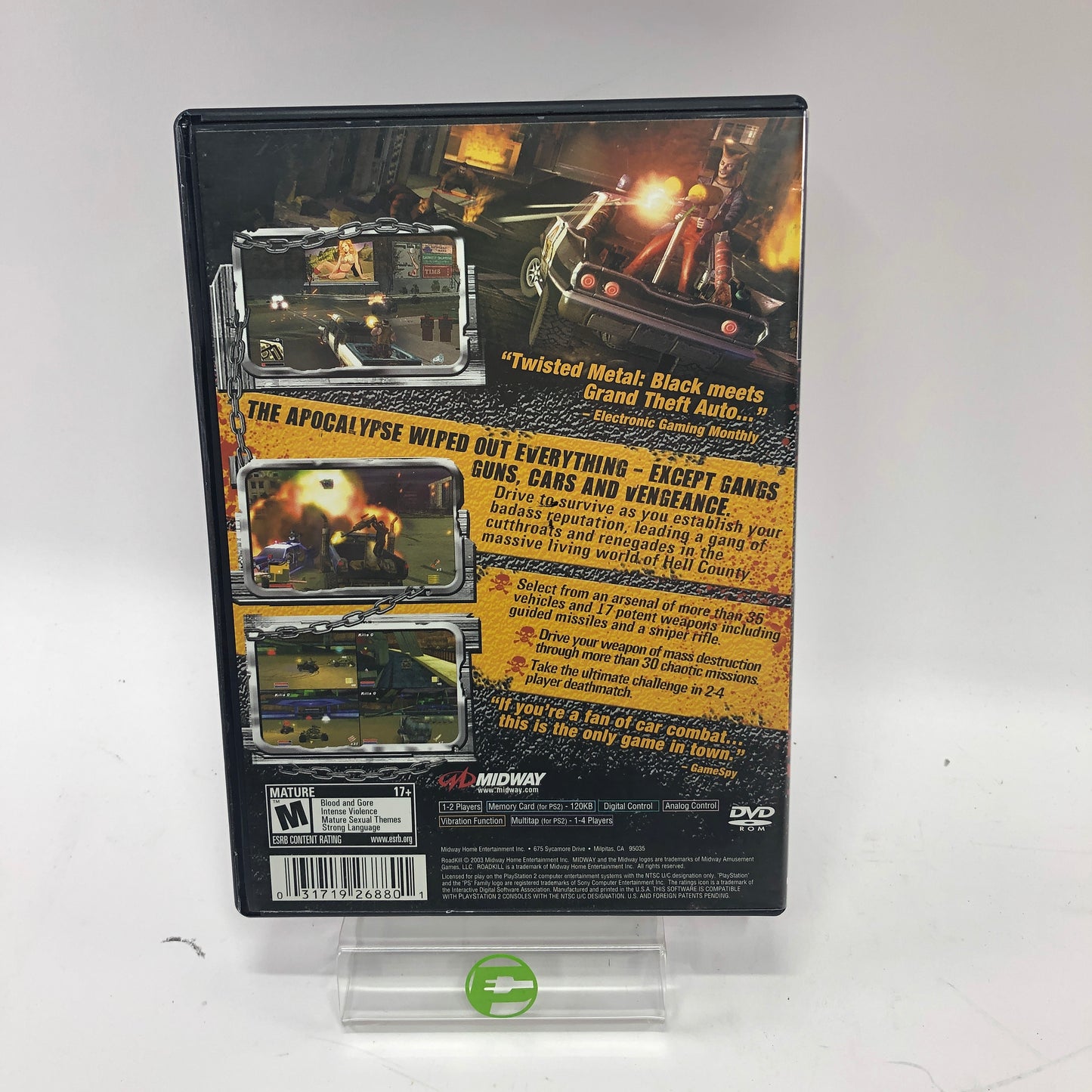 Roadkill (Sony PlayStation 2 PS2, 2003) CIB w Registration Card