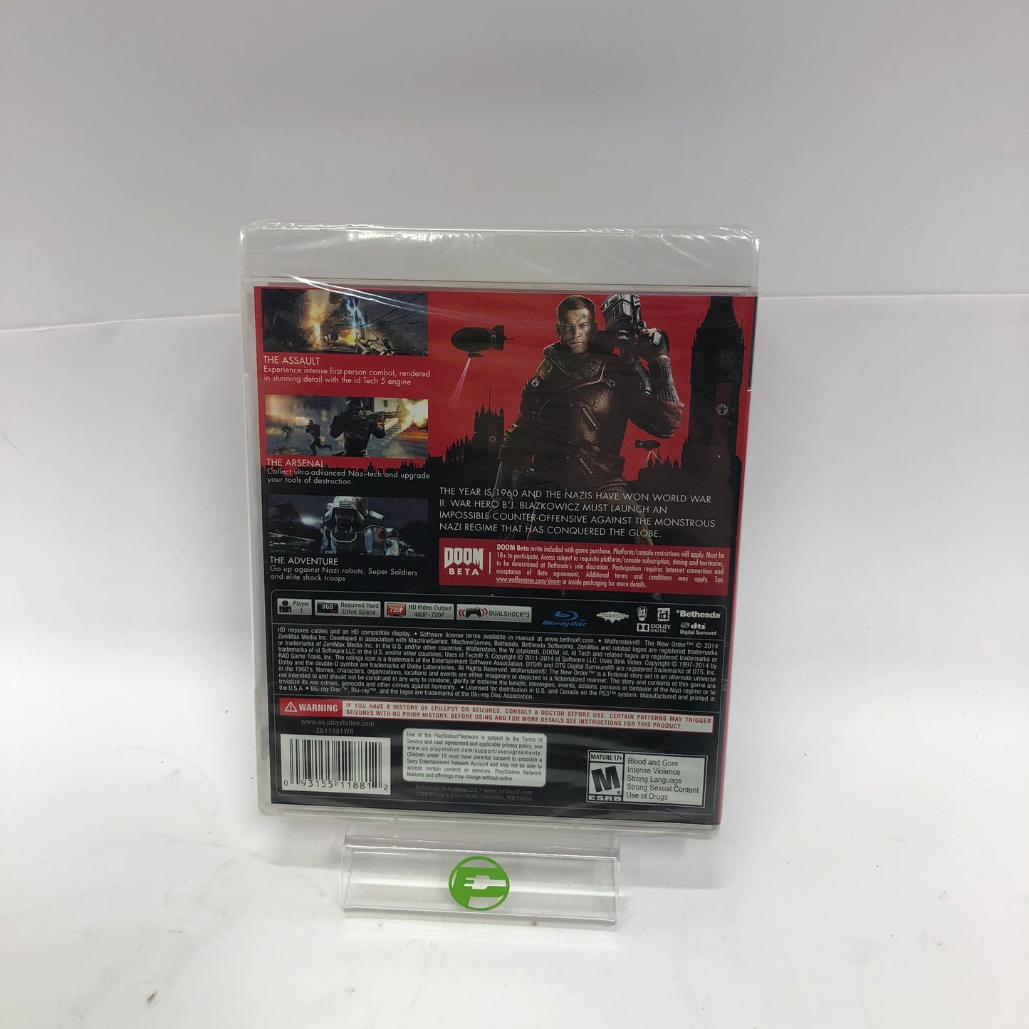 New Wolfenstein: The New Order (Sony PlayStation 3 PS3, 2014) Factory Sealed