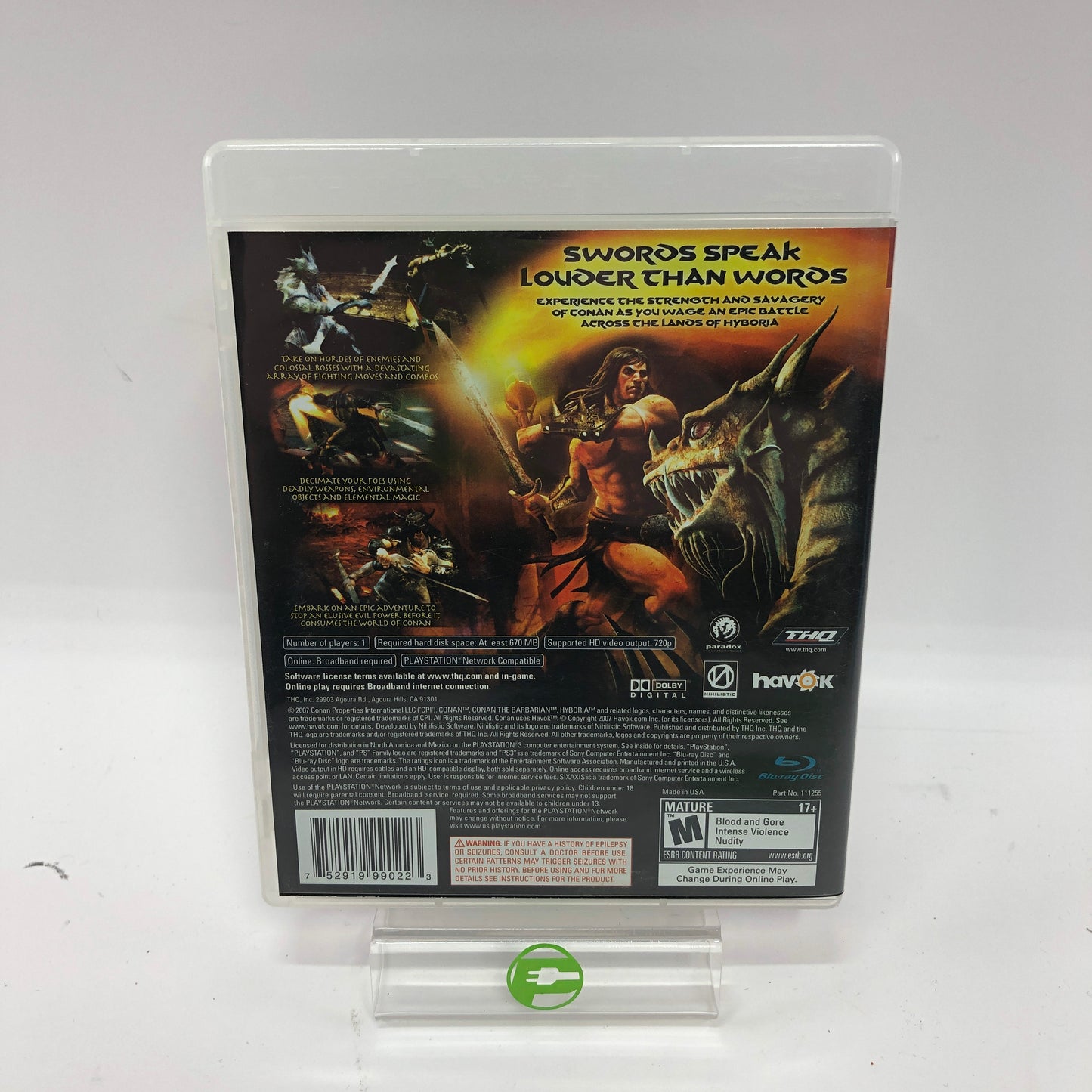 Conan (Sony PlayStation 3 PS3, 2007) Complete in Original Box w Manual, CIB