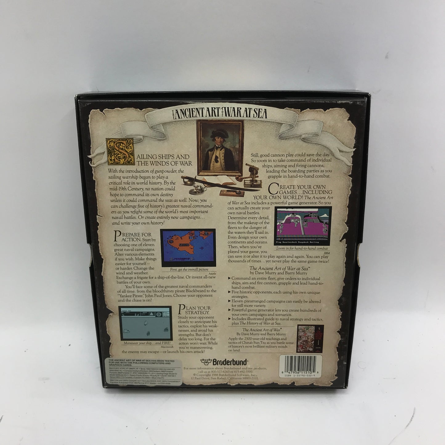 The Ancient Art of War at Sea (PC, 87) in Original Box w Manuals