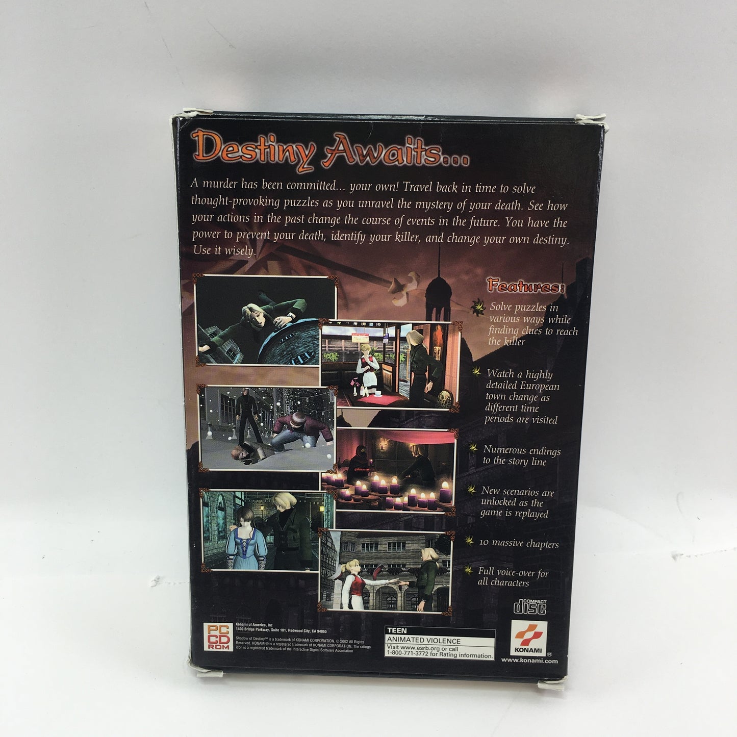 Shadow of Destiny (PC, 2001) in Original Box w/ Quick Reference Card