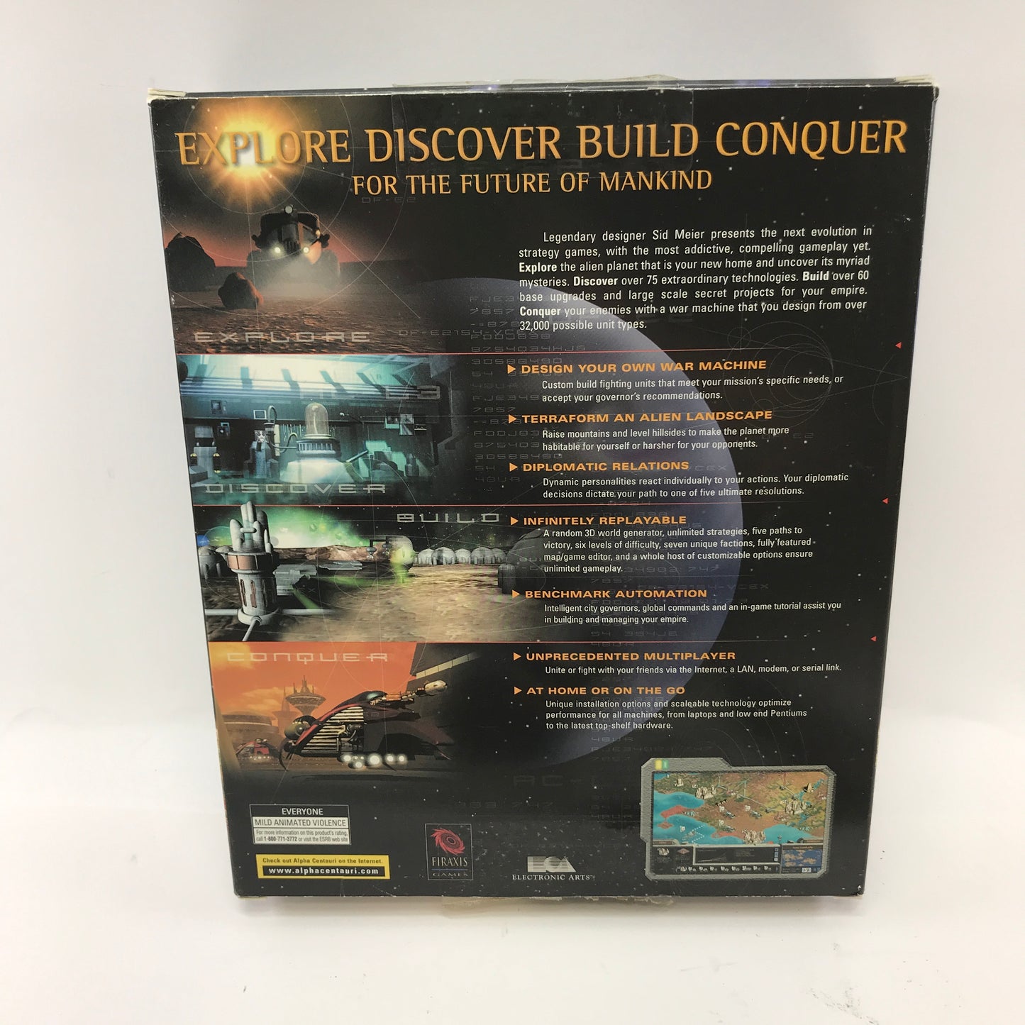 Sid Meier's Alpha Centauri (PC, 1999) w Map and Manual CIB