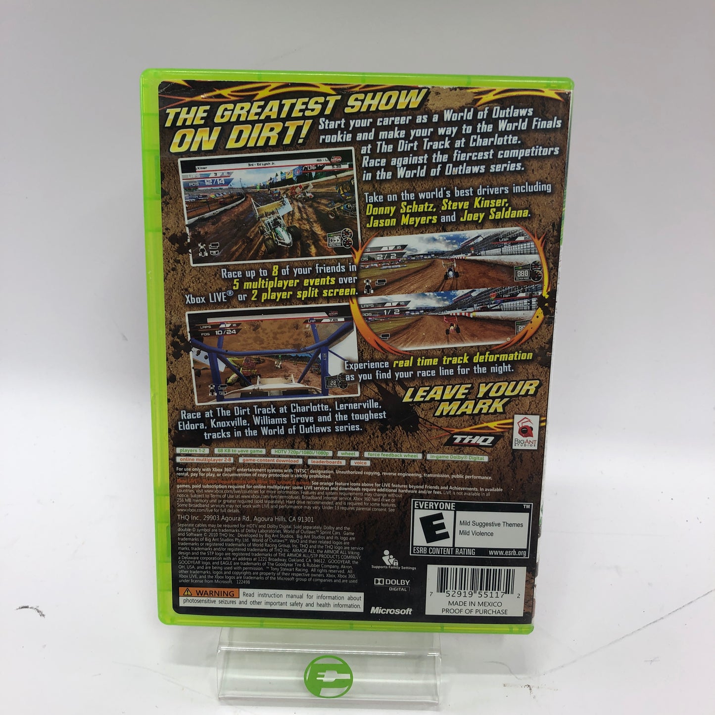 World of Outlaws: Sprint Cars (Microsoft Xbox 360, 2010) CIB