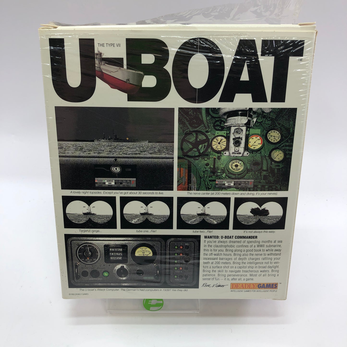 U-Boat (PC, 1993) No Headset, w/ All Other Inserts and Original Box
