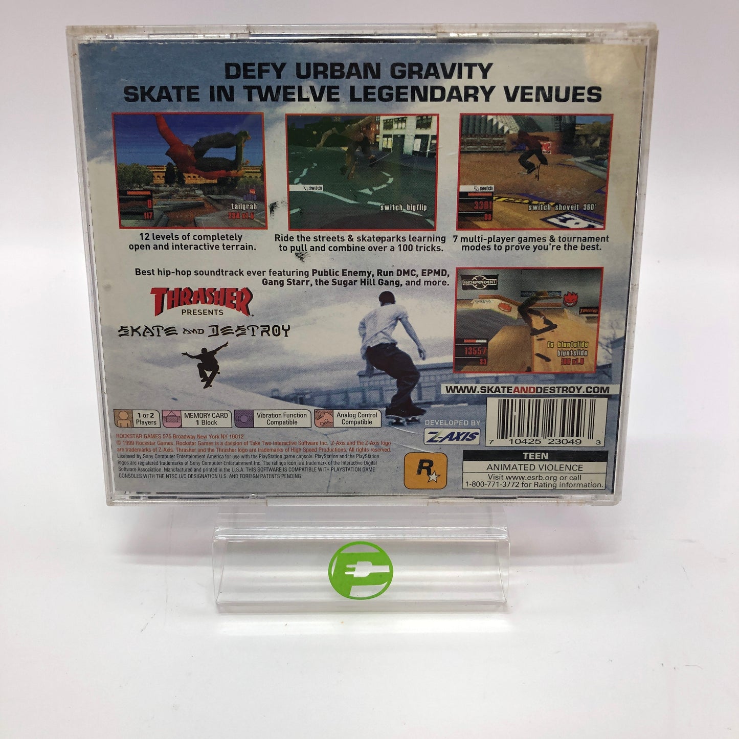 Thrasher Skate and Destroy (Sony PlayStation 1 PS1, 1999) CIB Tested and Working