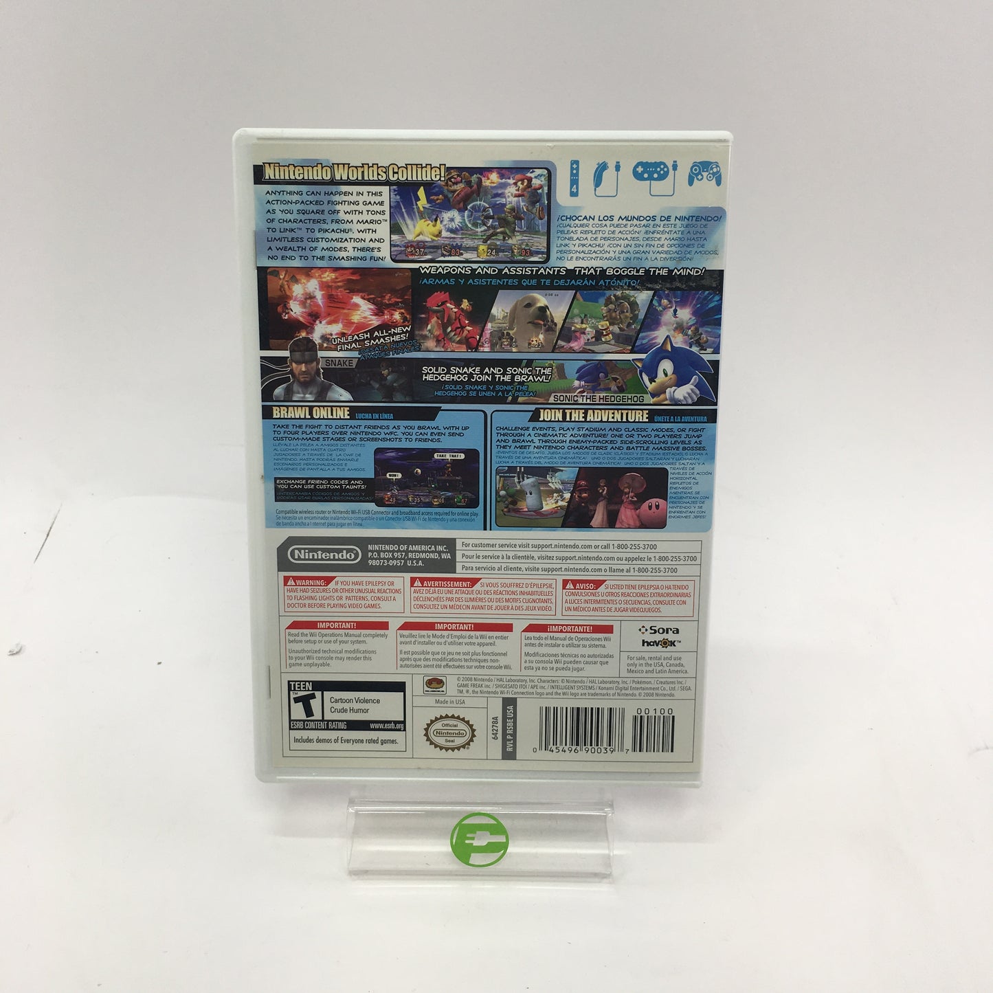 Super Smash Bros. Brawl (Nintendo Wii, 2008) CIB w Inserts