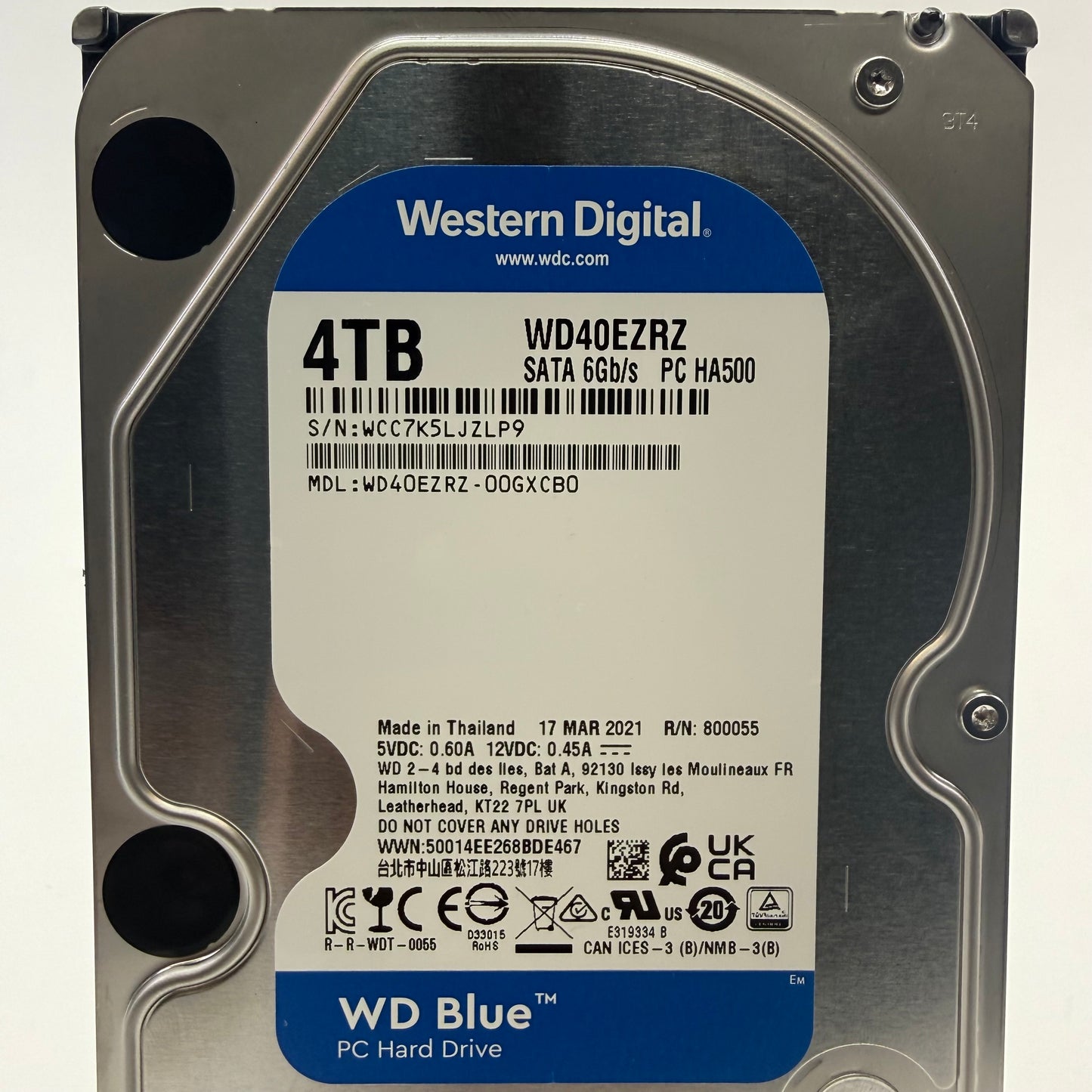 Western Digital WD 3.5" 40EZRZ 4TB SATA III 6Gbps HDD WD40EZRZ-00GXCB0
