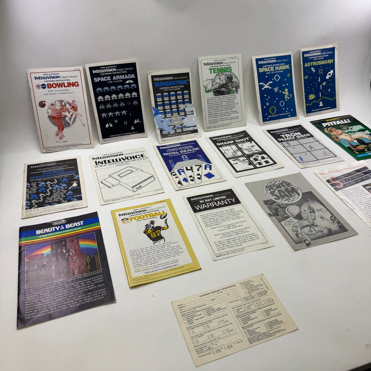 Lot of 35 Intellivision Games and Manuals Read Description