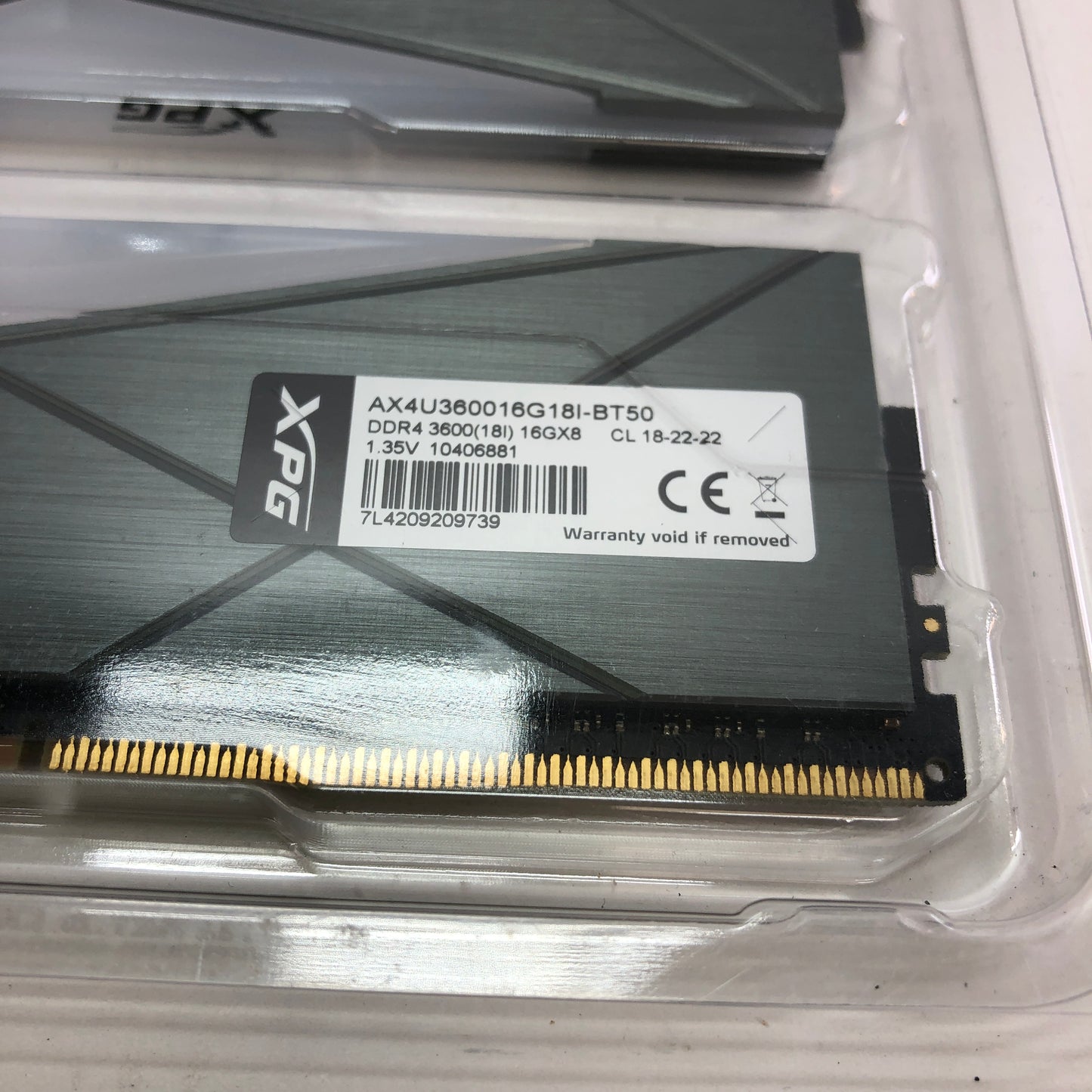 XPG 16GB (2x8GB) RAM DDR4 3600MHz AX4U360016G18I-BT50